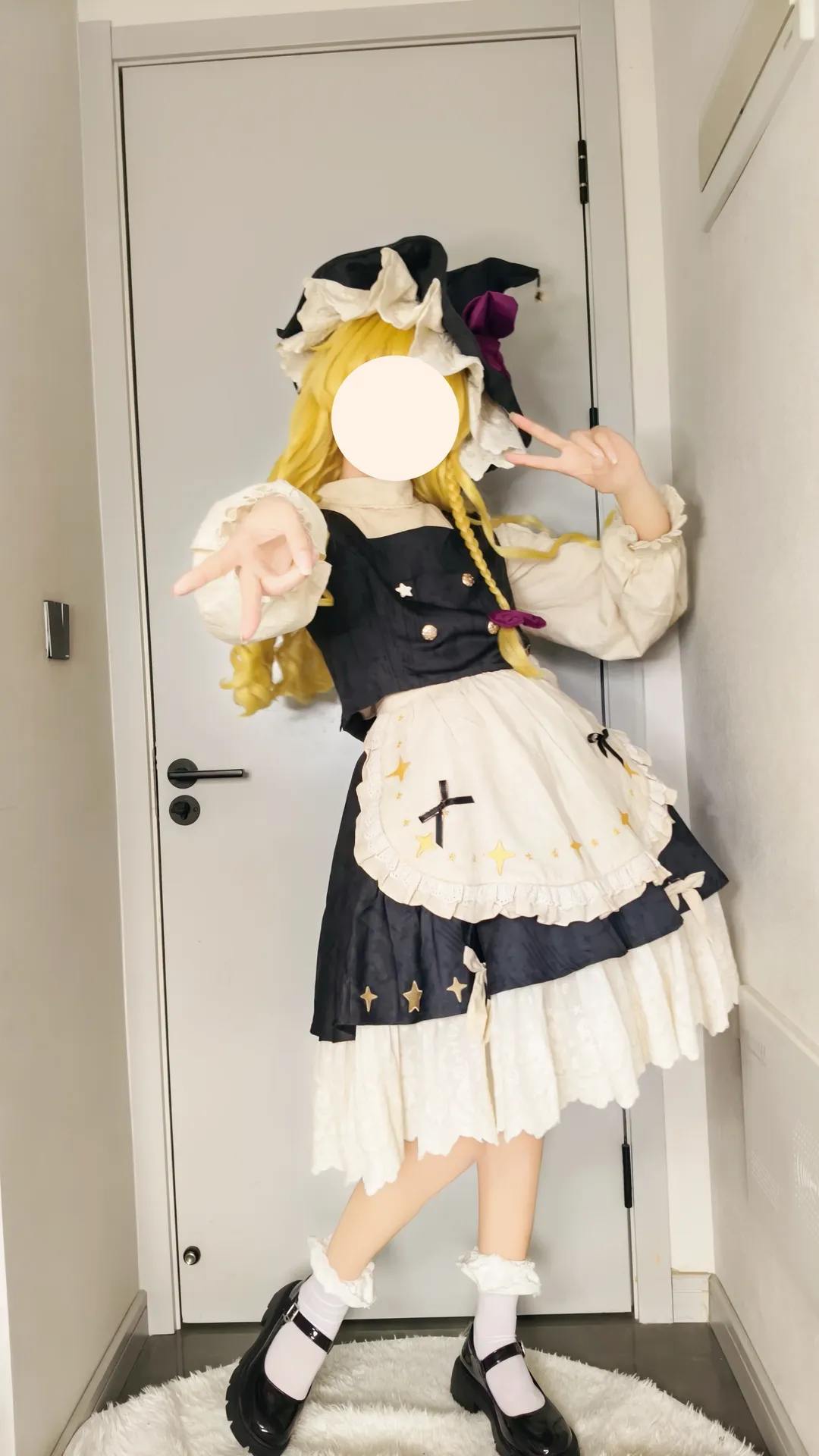 东方project, 魔理沙cos, 二次元cosplay, 金发少女, 魔法使装扮