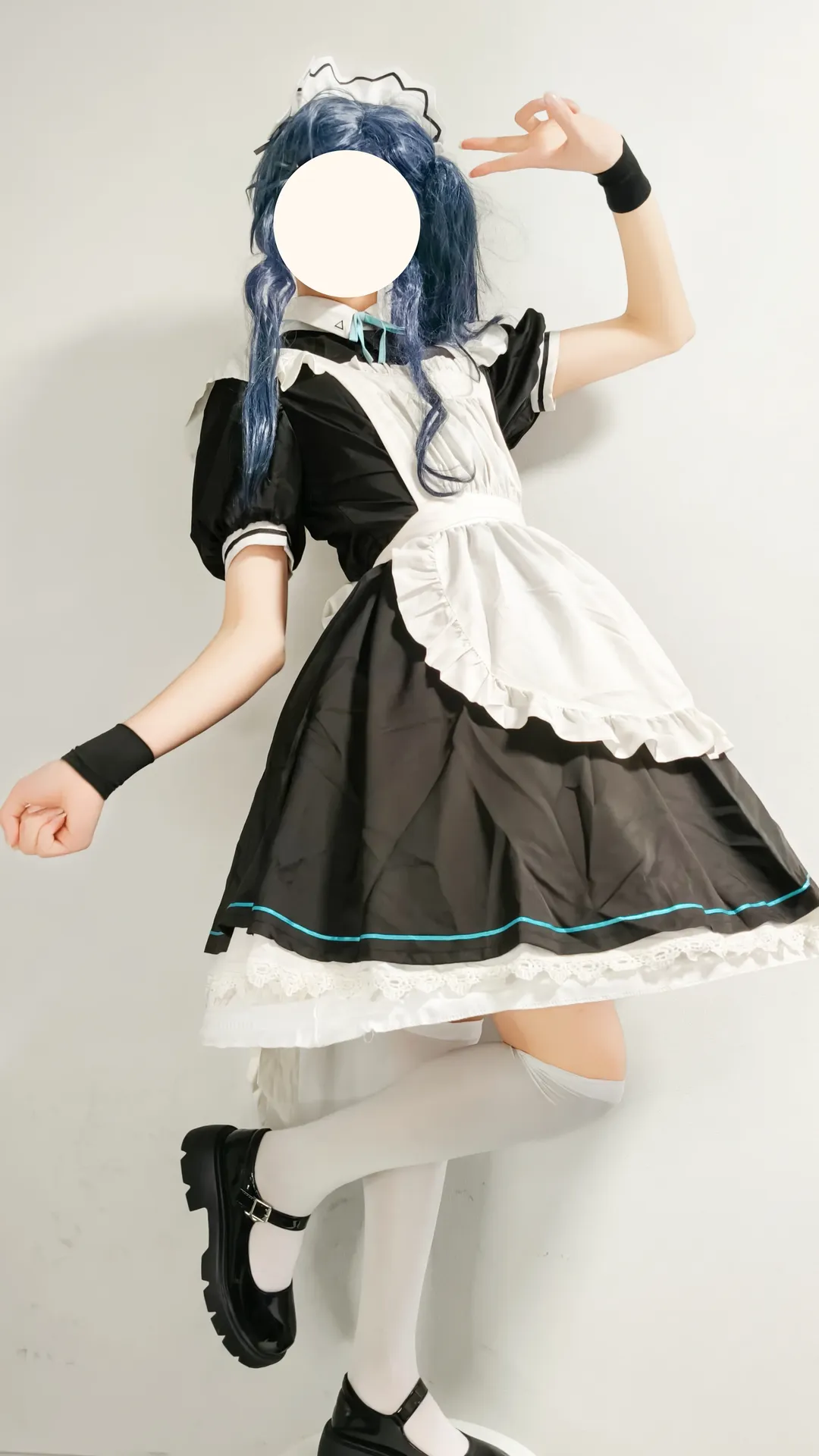 碧藍檔案, 女僕裝, 二次元cosplay, 天童愛麗絲cos, 藍髮雙馬尾