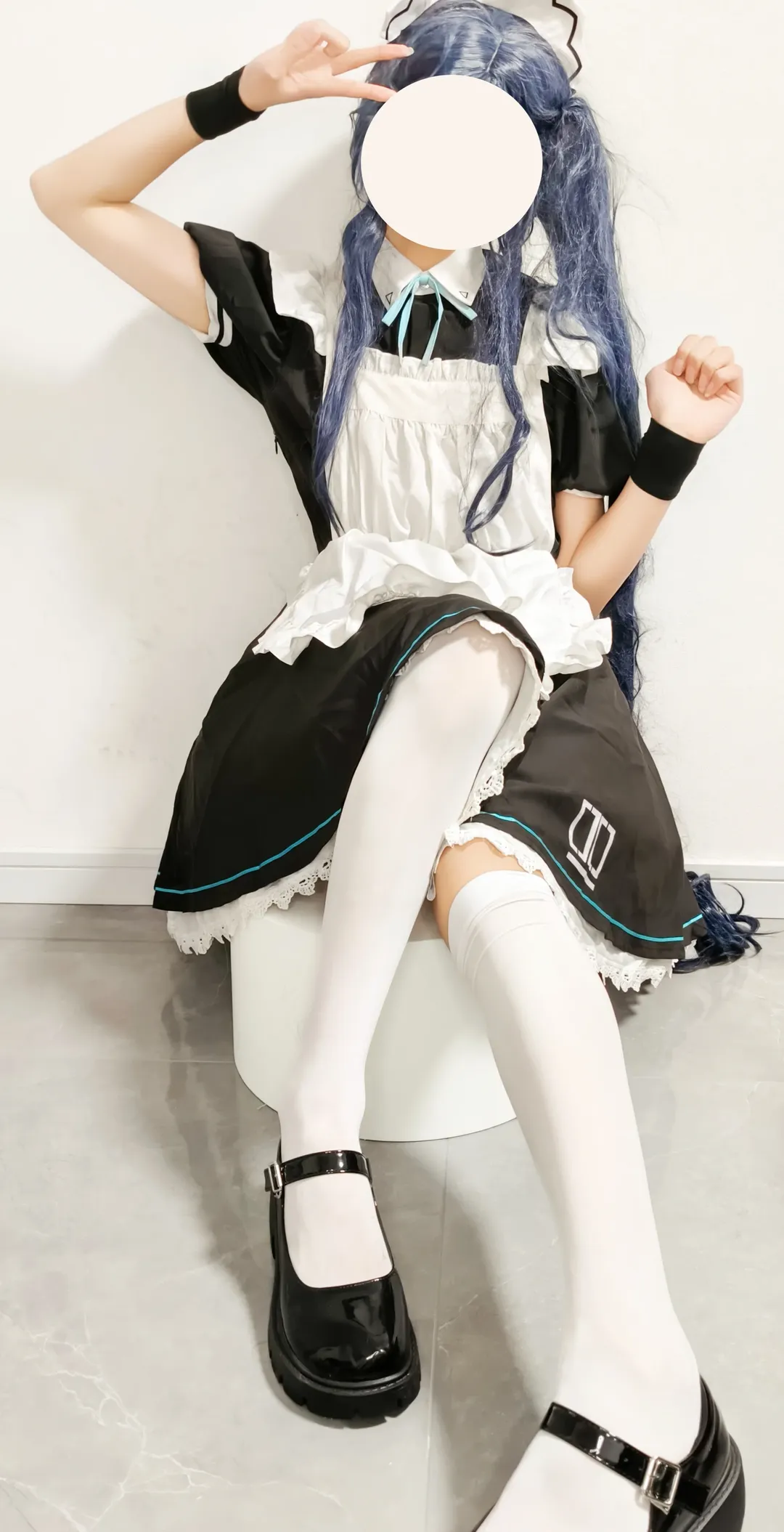 ブルーアーカイブ, メイド服, 二次元コスプレ, 天童アリス コスプレ, 青髪ツインテール - 2枚目