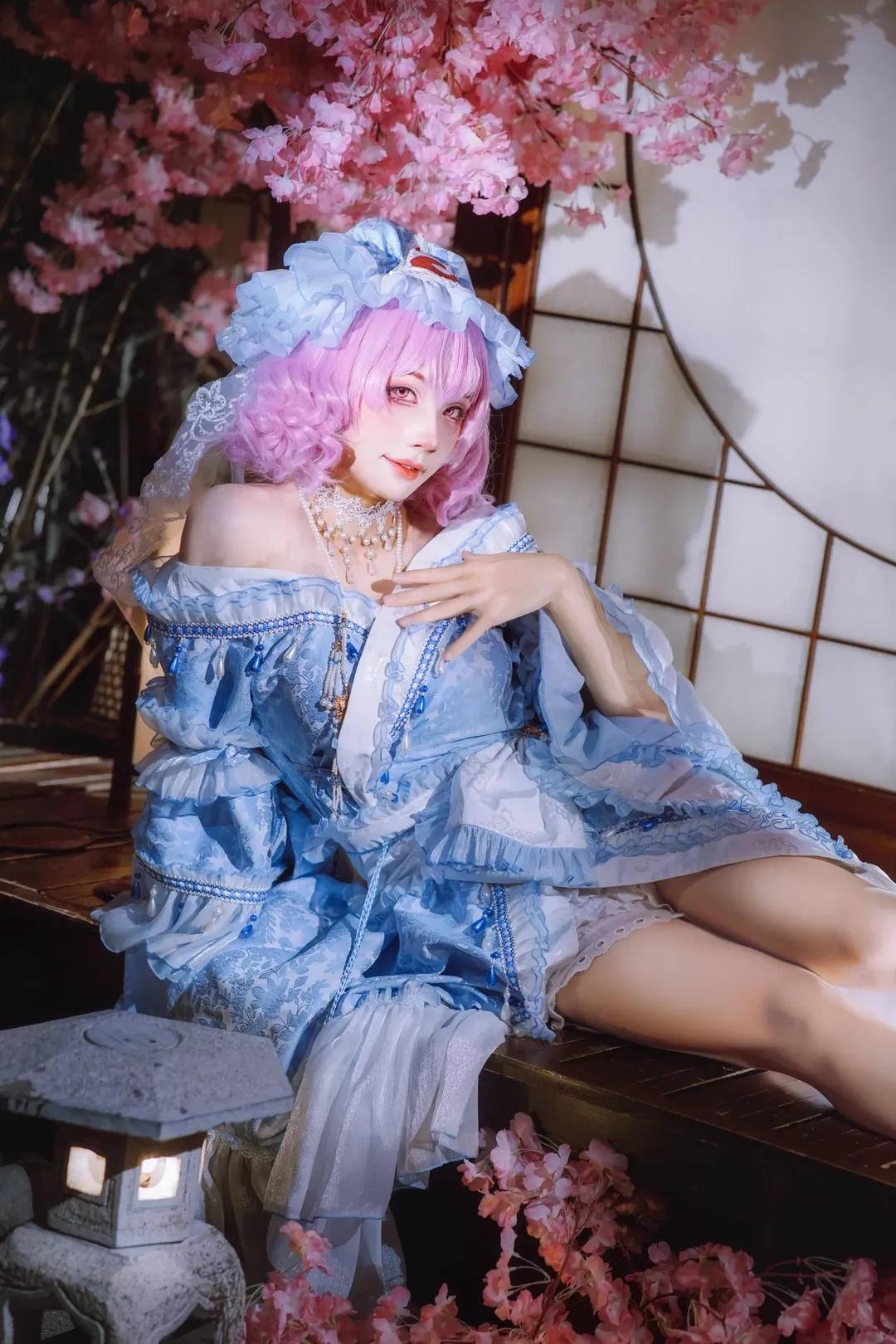 cosplay, 东方Project, 和风, 樱花, 西行寺幽幽子cos - 第2张