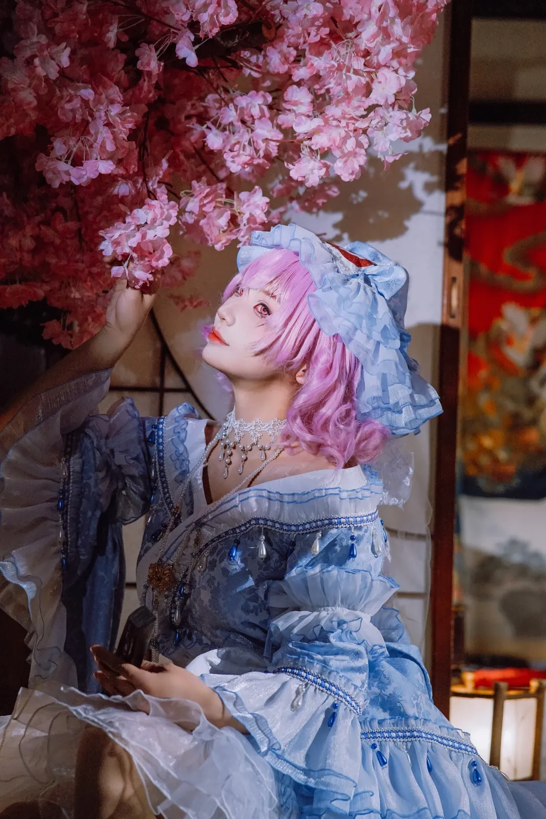 cosplay, 东方Project, 和风, 樱花, 西行寺幽幽子cos - 第4张