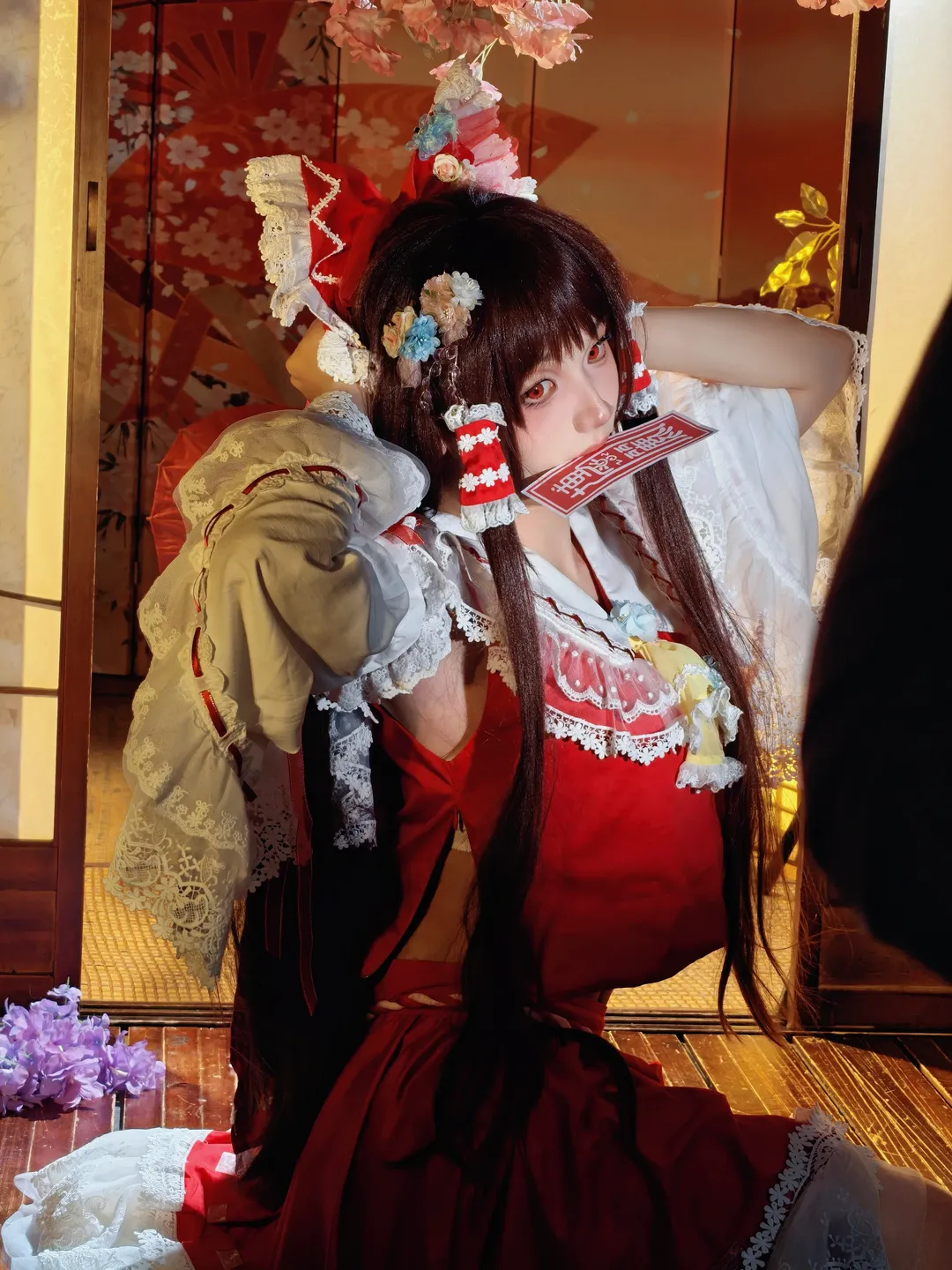 cosplay, 博丽灵梦cos, 东方project, 少女感, 哥特风