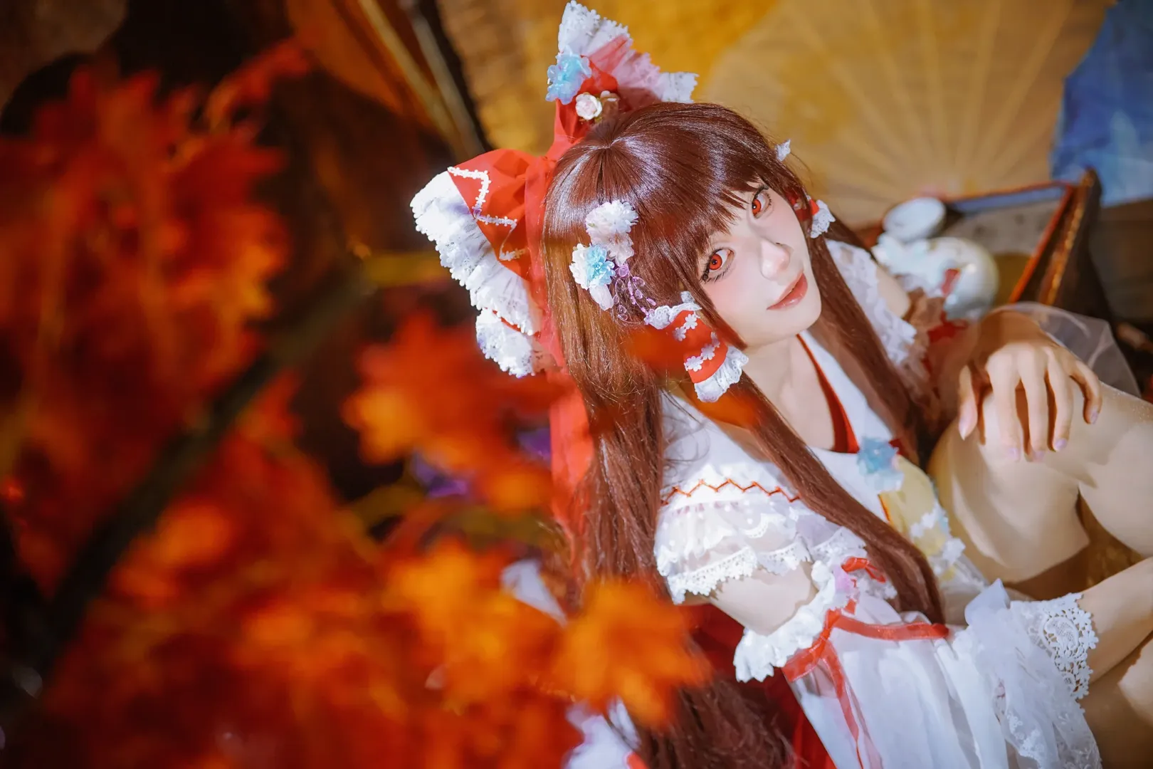 二次元摄影, 博丽灵梦cos, 东方Project, cosplay正片, 红白巫女 - 第3张