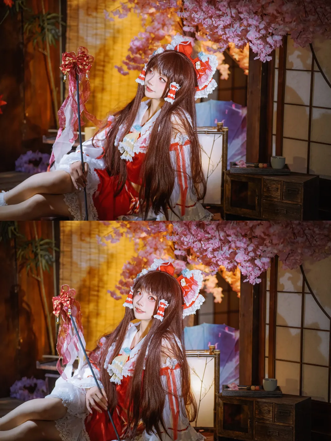 二次元摄影, 博丽灵梦cos, 东方Project, cosplay正片, 红白巫女 - 第6张
