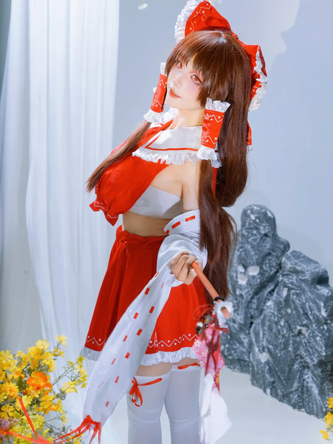 博麗靈夢cos, 東方Project, 少女寫真, 二次元cos, 巫女cosplay