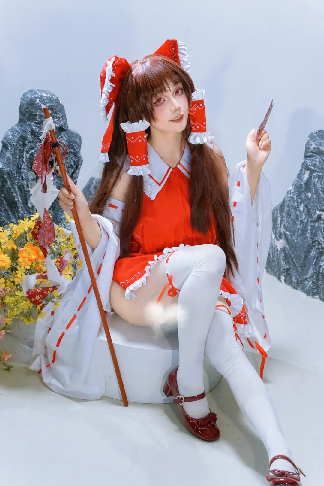 博丽灵梦cos, 东方Project, 少女写真, 二次元cos, 巫女cosplay - 第2张