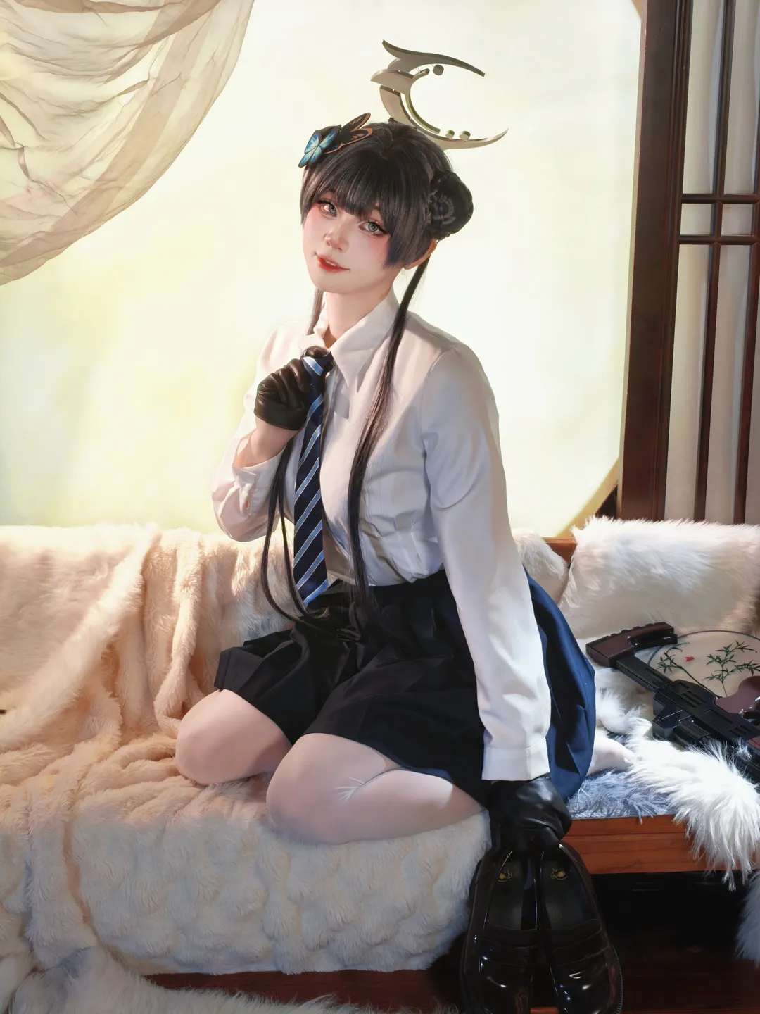 蔚蓝档案, 少女写真, 龙华妃咲cos, jk制服, cosplay日常 - 第2张
