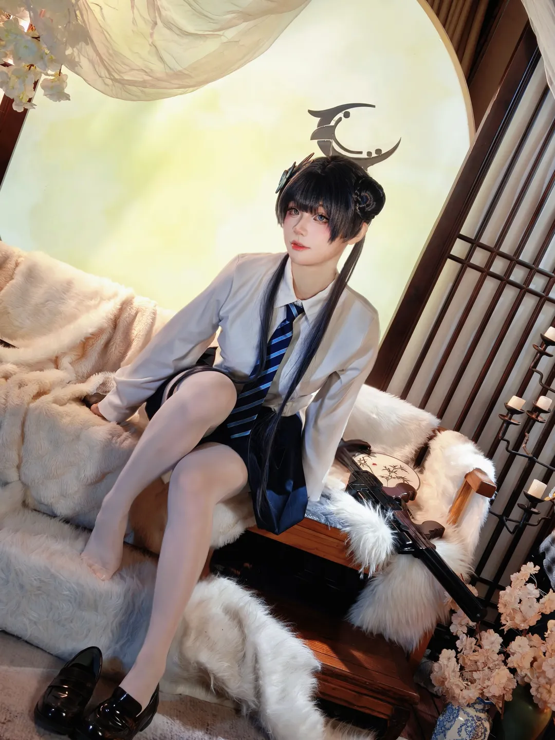 蔚蓝档案, 少女写真, 龙华妃咲cos, jk制服, cosplay日常 - 第3张