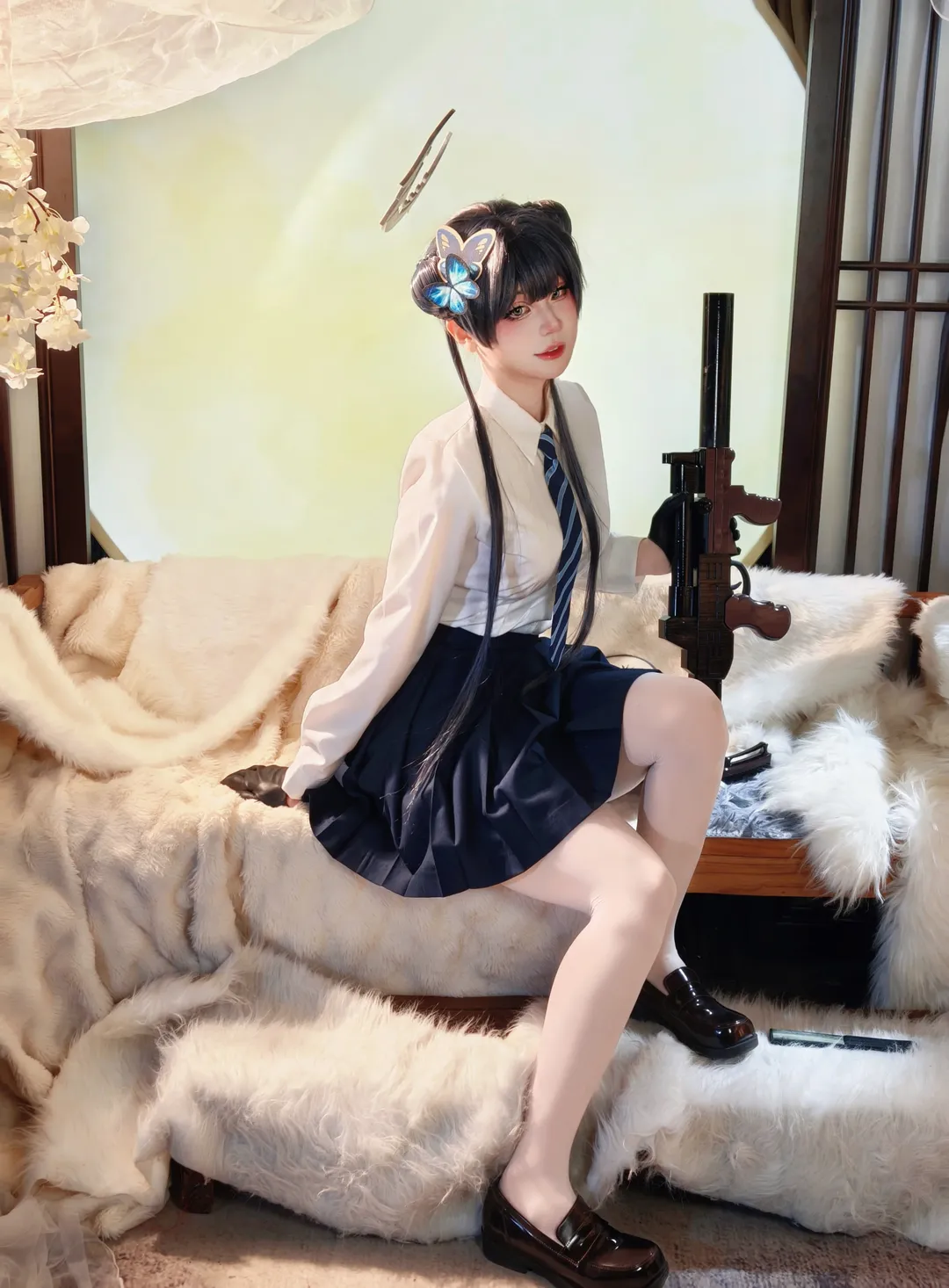 蔚蓝档案, 少女写真, 龙华妃咲cos, jk制服, cosplay日常 - 第4张