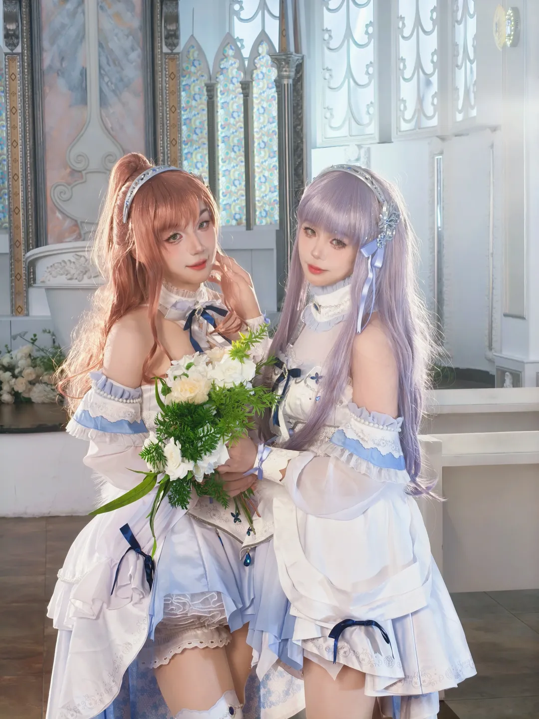 cosplay, 双人cos, BanG Dream!, 凑友希那cos, 教堂摄影 - 第5张