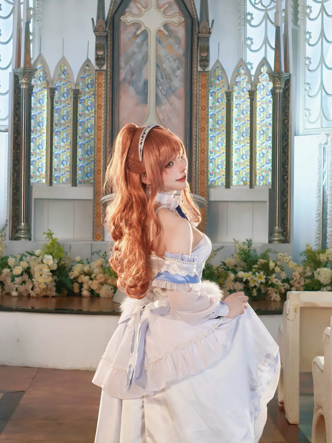 cosplay, 双人cos, BanG Dream!, 凑友希那cos, 教堂摄影 - 第6张