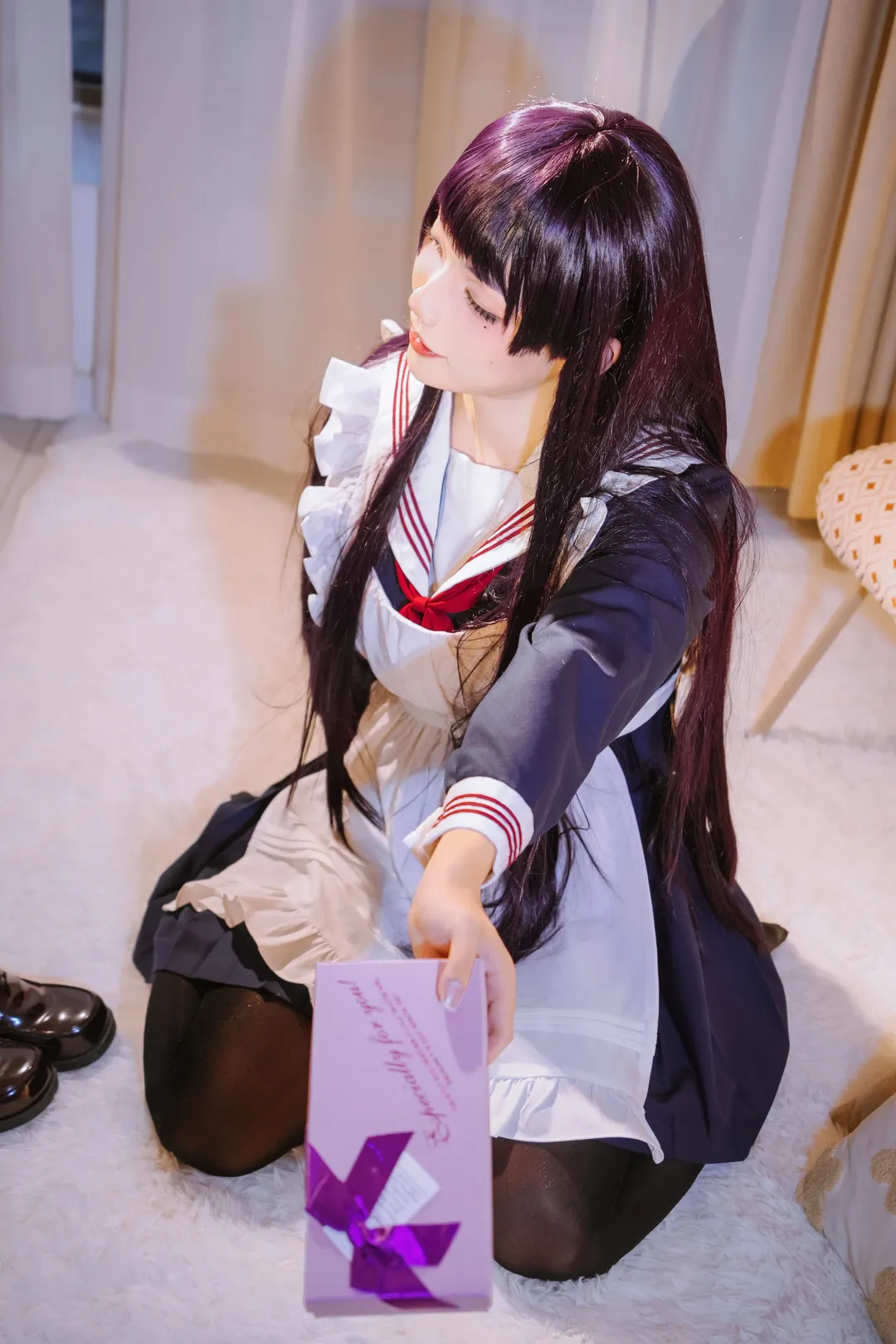 五更琉璃cos, JK制服, 黑猫cos, 二次元少女写真, 我的妹妹不可能这么可爱 - 第6张
