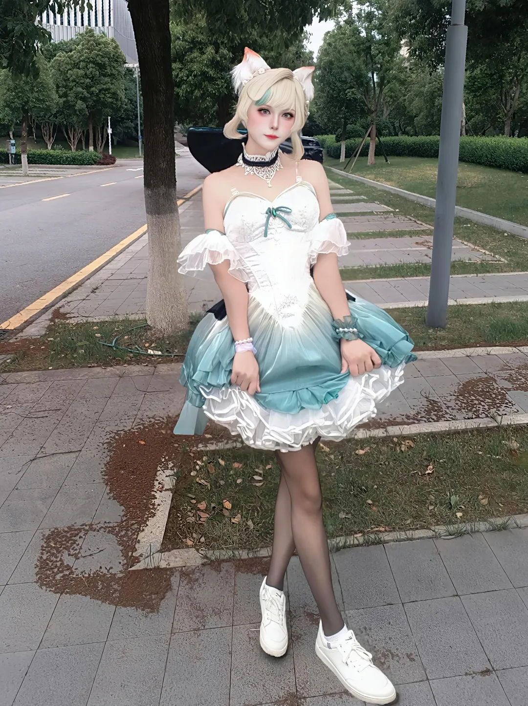 原神, リネット コスプレ, スズランのワルツ, コスプレコーディネート, ACG屋外ロケーション - 10枚目
