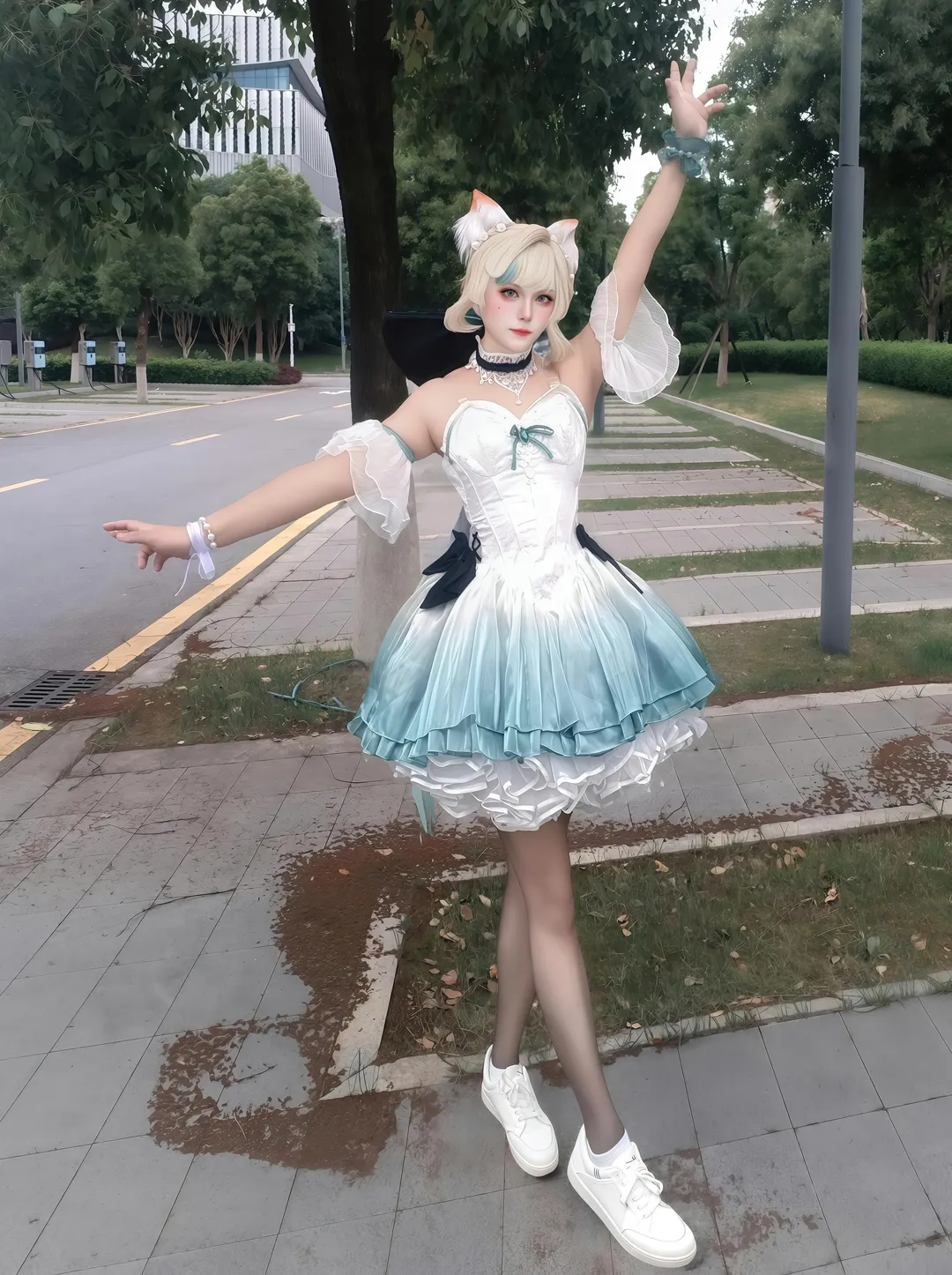 原神, リネット コスプレ, スズランのワルツ, コスプレコーディネート, ACG屋外ロケーション - 14枚目