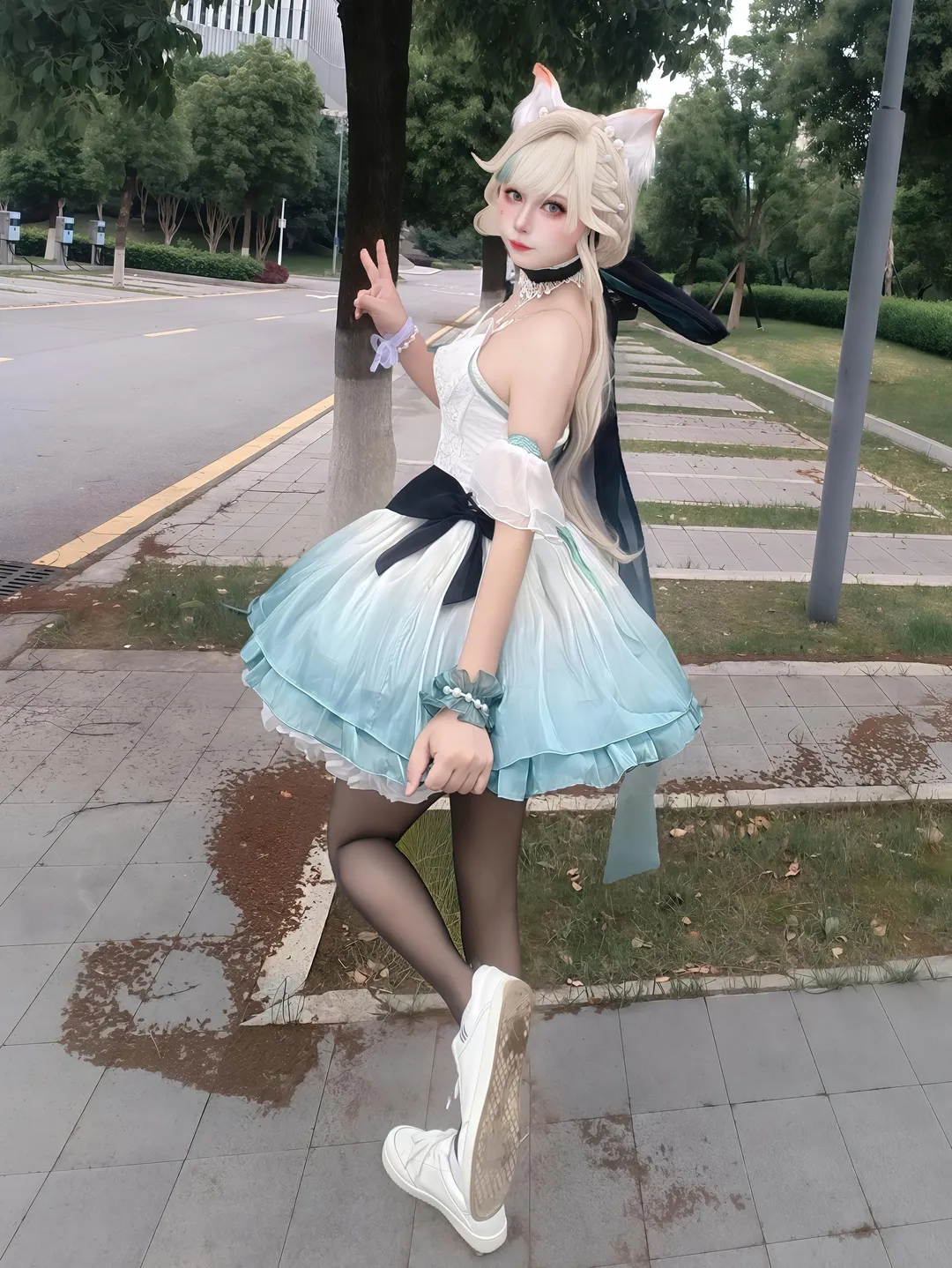原神, リネット コスプレ, スズランのワルツ, コスプレコーディネート, ACG屋外ロケーション - 17枚目