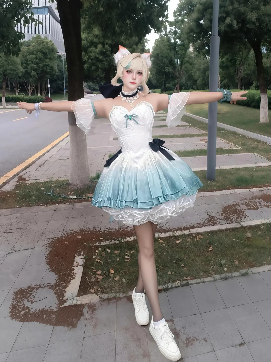 原神, リネット コスプレ, スズランのワルツ, コスプレコーディネート, ACG屋外ロケーション - 2枚目