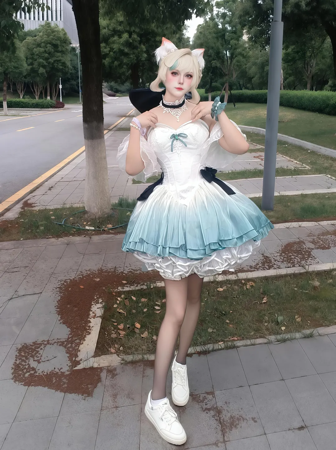 原神, リネット コスプレ, スズランのワルツ, コスプレコーディネート, ACG屋外ロケーション - 3枚目