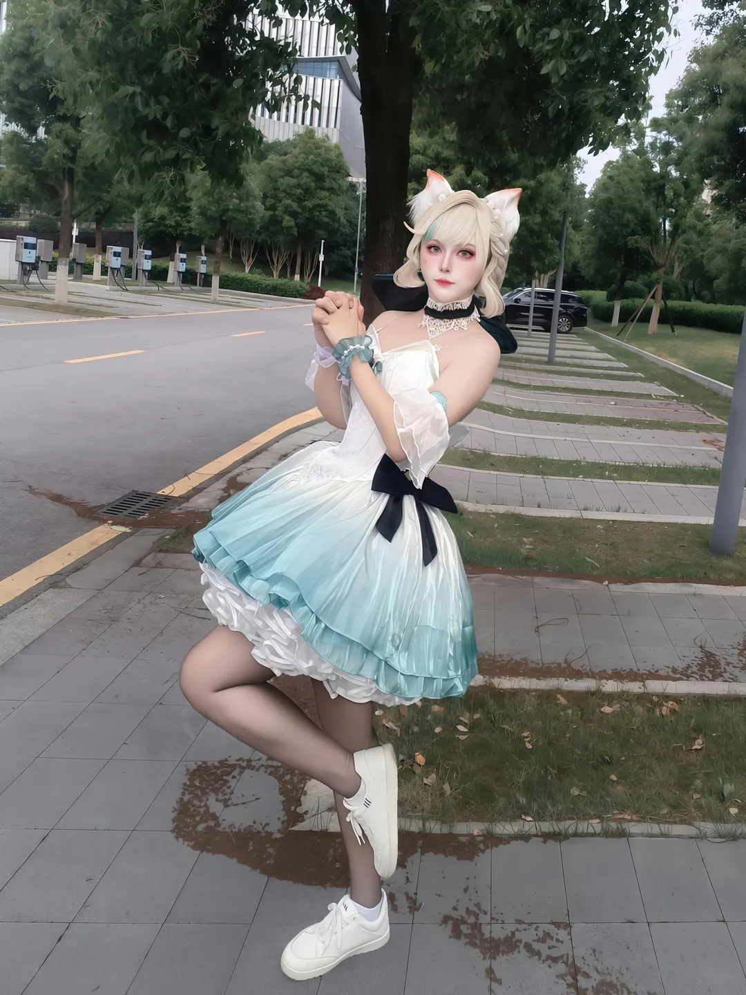 原神, リネット コスプレ, スズランのワルツ, コスプレコーディネート, ACG屋外ロケーション - 4枚目