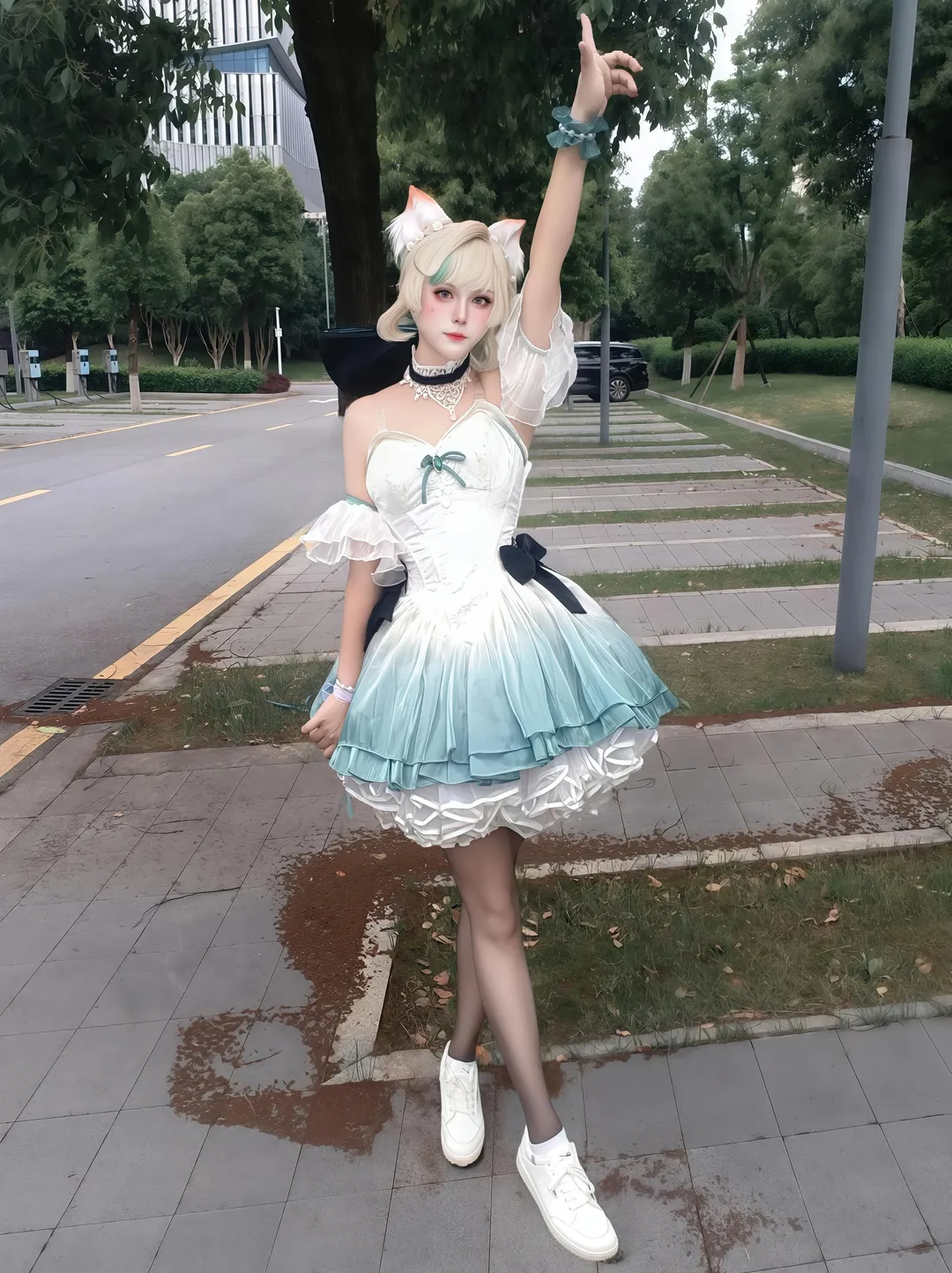 原神, リネット コスプレ, スズランのワルツ, コスプレコーディネート, ACG屋外ロケーション - 7枚目