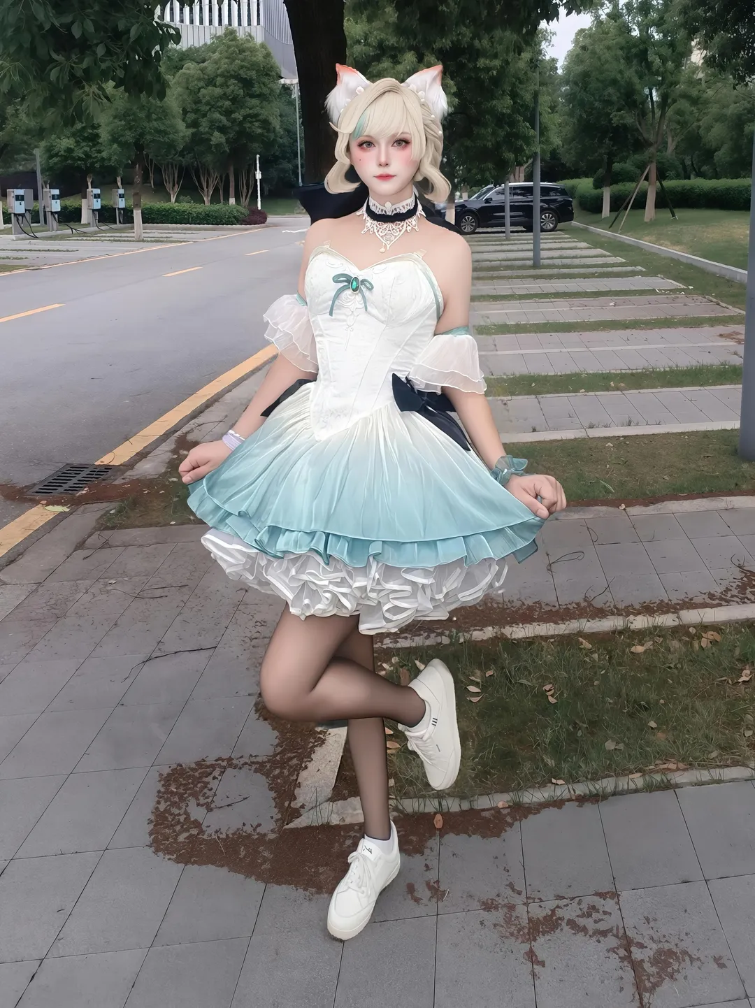 原神, リネット コスプレ, スズランのワルツ, コスプレコーディネート, ACG屋外ロケーション - 8枚目