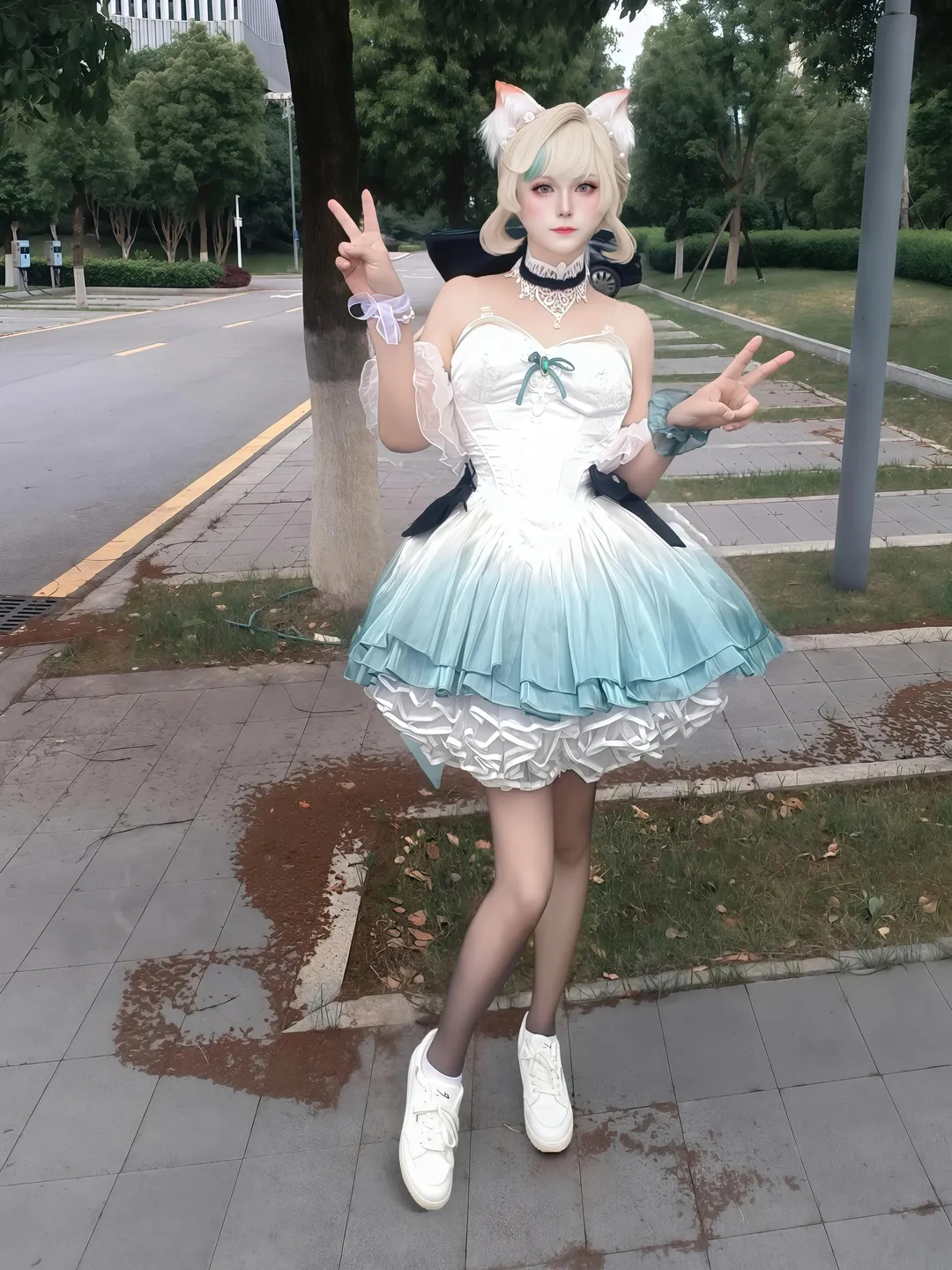原神, リネット コスプレ, スズランのワルツ, コスプレコーディネート, ACG屋外ロケーション - 9枚目