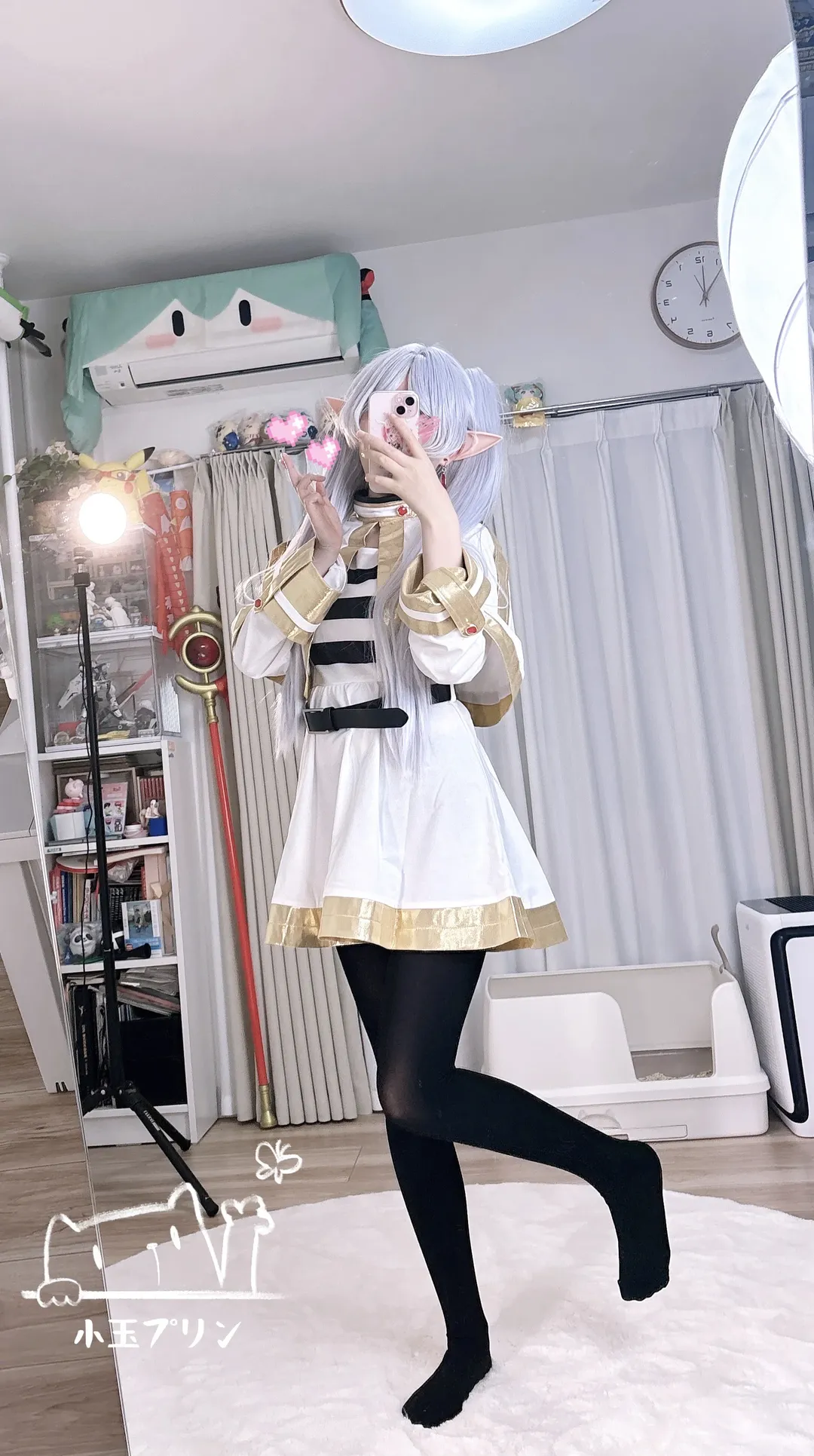 二次元, cosplay, 葬送的芙莉莲, 芙莉莲cos, 对镜自拍 - 第1张