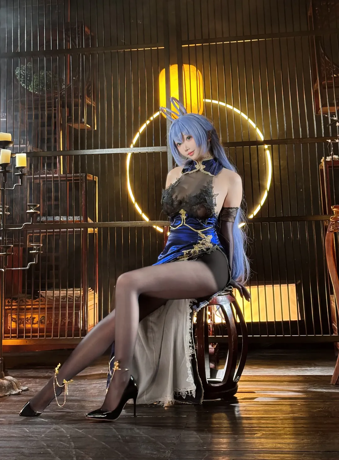 二次元摄影, 碧蓝航线, cosplay分享, 花园cos, 旗袍穿搭