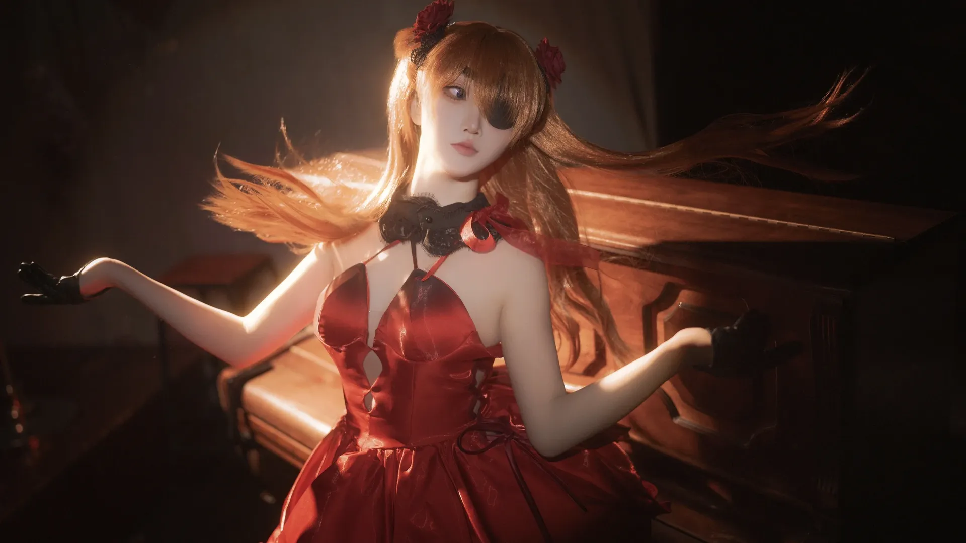 二次元摄影, EVA, 明日香cos, cosplay摄影, 舞台光影 - 第2张