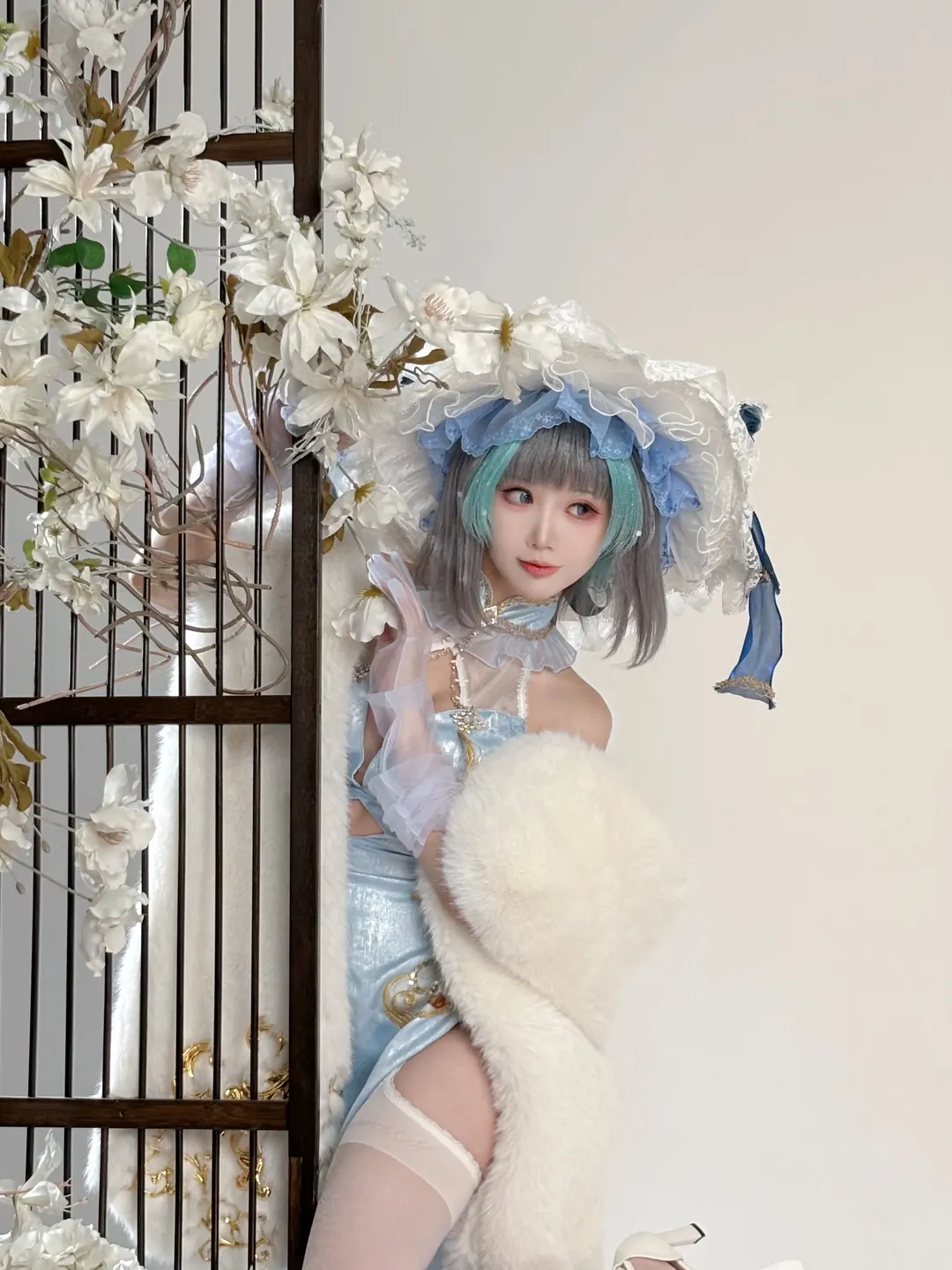 チェシャー コスプレ, アズールレーン, 爪箱, コスプレコーディネート, チェシャー チャイナドレス - 2枚目