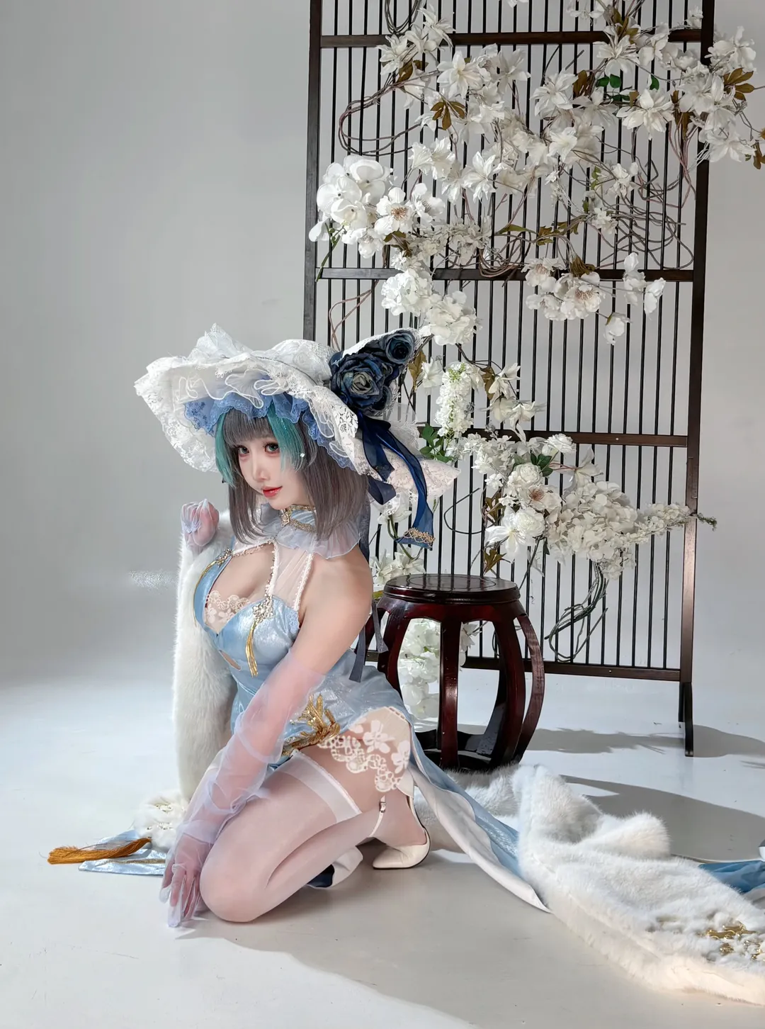 チェシャー コスプレ, アズールレーン, 爪箱, コスプレコーディネート, チェシャー チャイナドレス - 3枚目