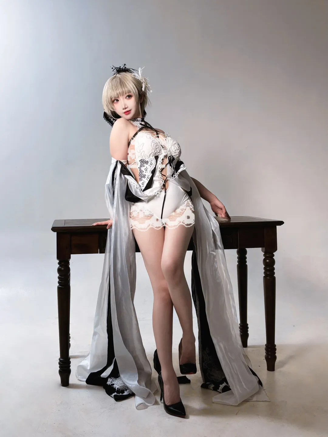 碧蓝航线, 蕾丝礼服, 摄影棚拍摄, 可畏cos, 同人服饰 - 第3张