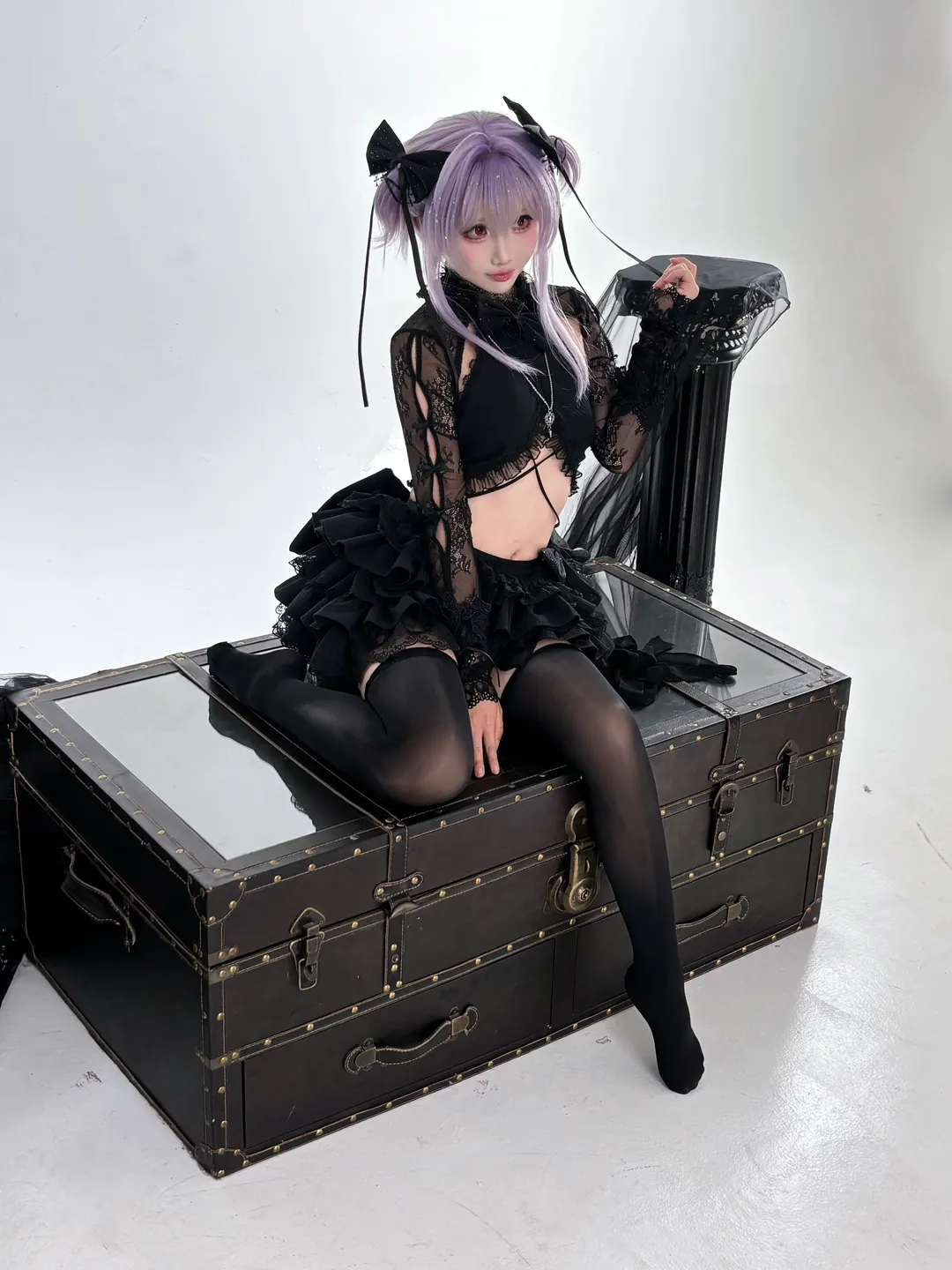 コスプレ, 二次元撮影, 勝利の女神, リバーレリオ コスプレ, ダークコーデ - 1枚目