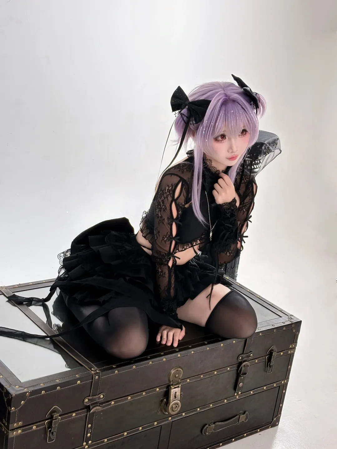 コスプレ, 二次元撮影, 勝利の女神, リバーレリオ コスプレ, ダークコーデ - 3枚目