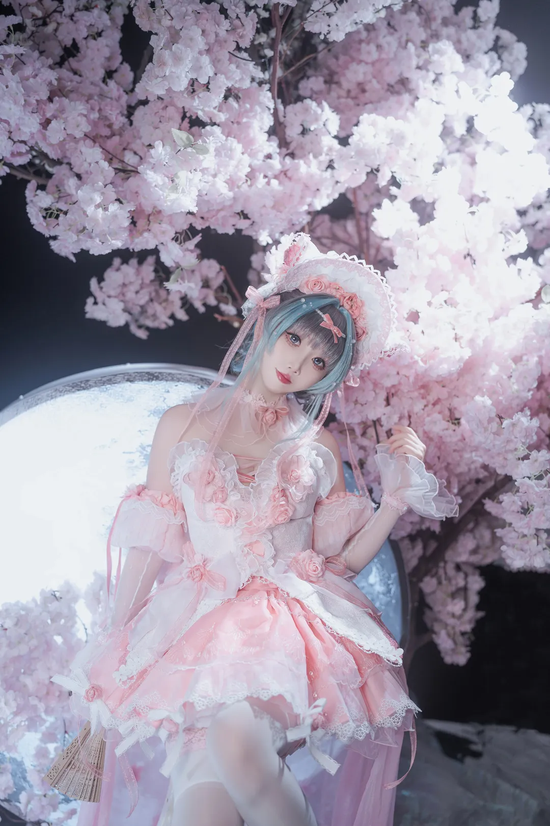 二次元摄影, 柴郡cos, 碧蓝航线, 樱花背景, 粉色系cosplay - 第4张