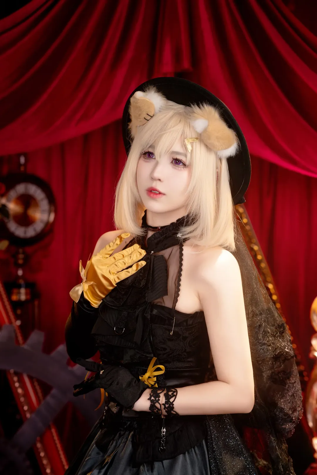 明日方舟, 三角初华cos, AveMujica联动, 哥特风cosplay, 双人摄影 - 第4张