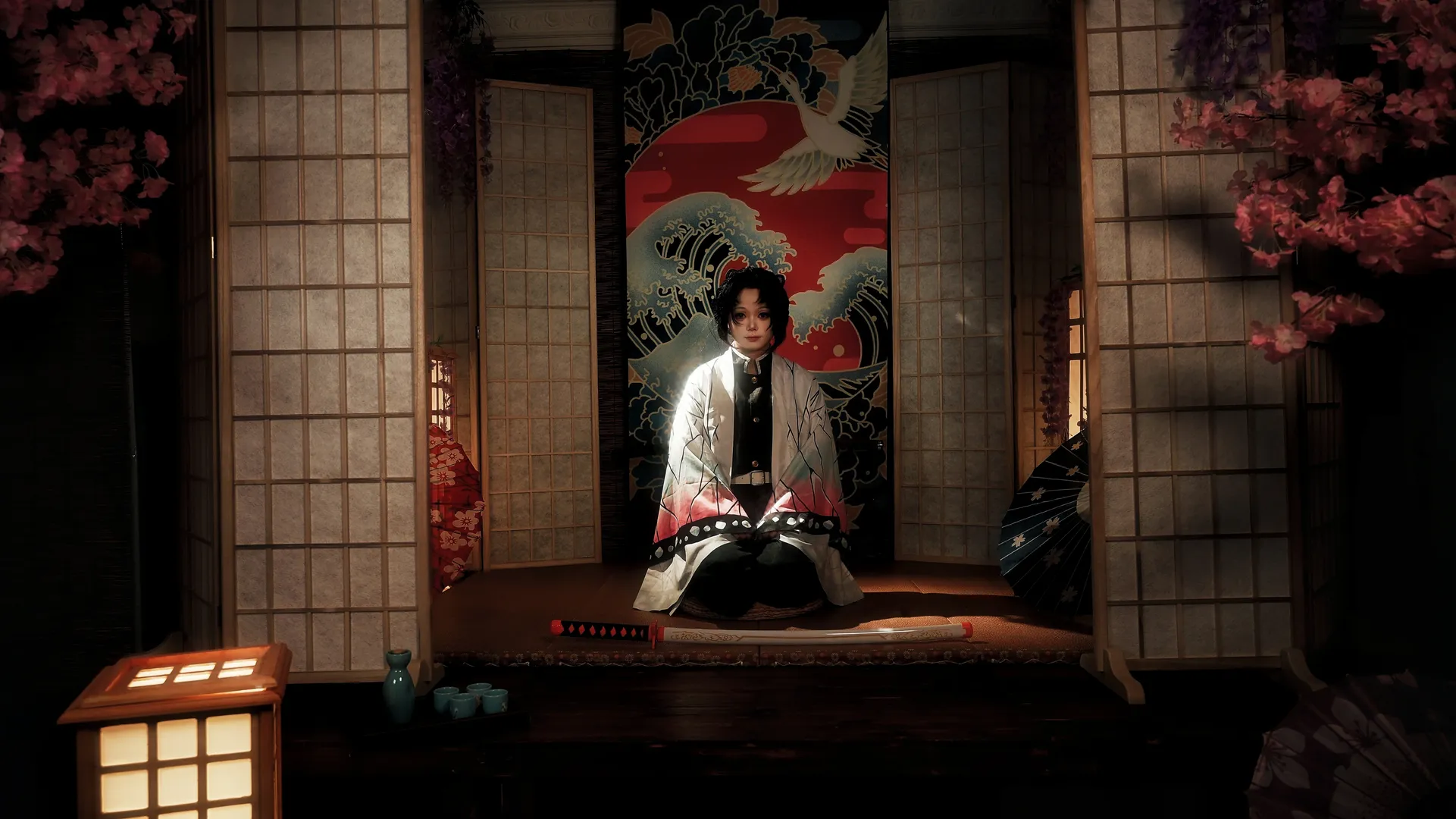 角色扮演, 鬼滅之刃, 和風攝影, cosplay正片, 蝴蝶忍cos