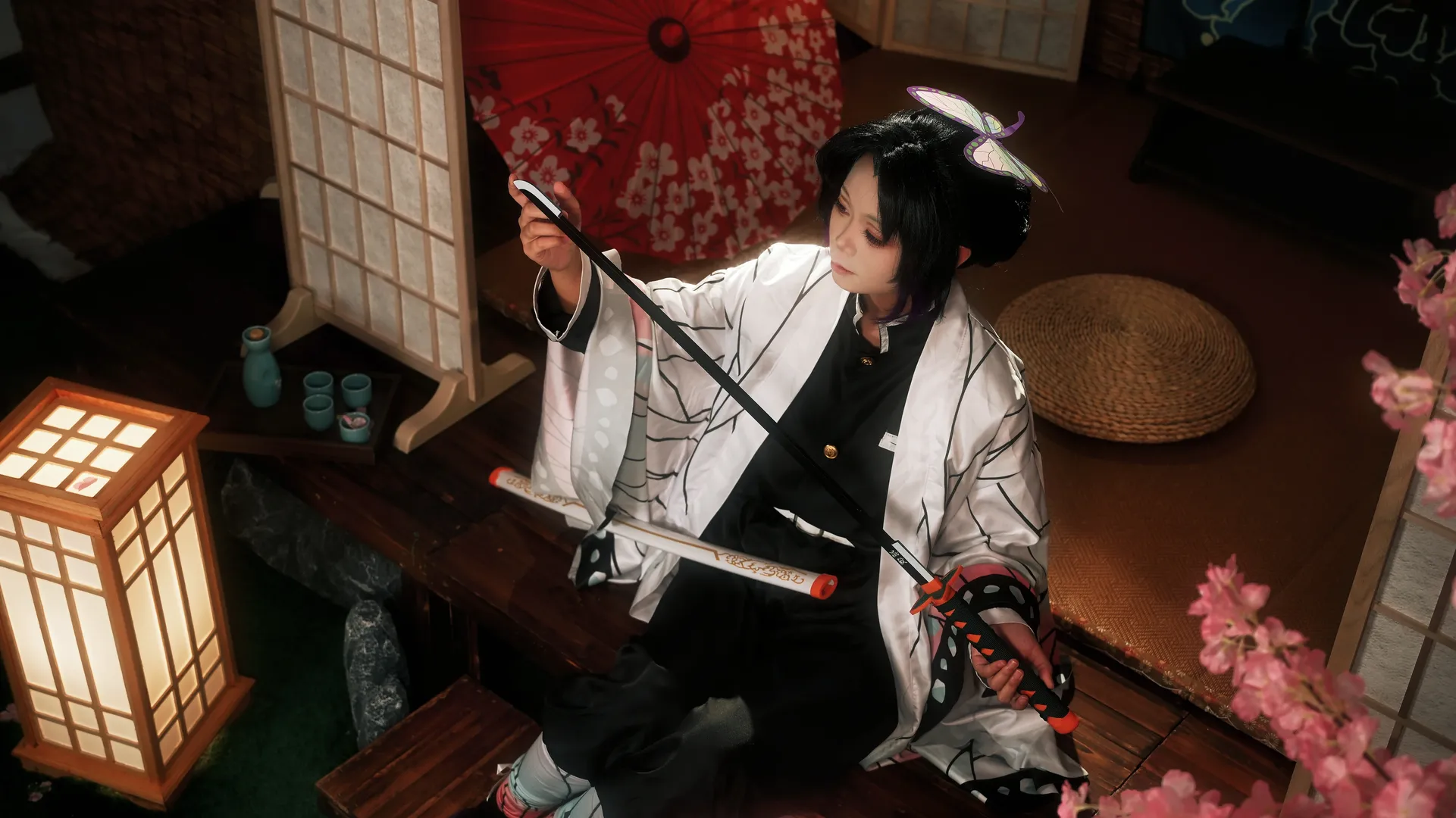 角色扮演, 鬼灭之刃, 和风摄影, cosplay正片, 蝴蝶忍cos - 第9张