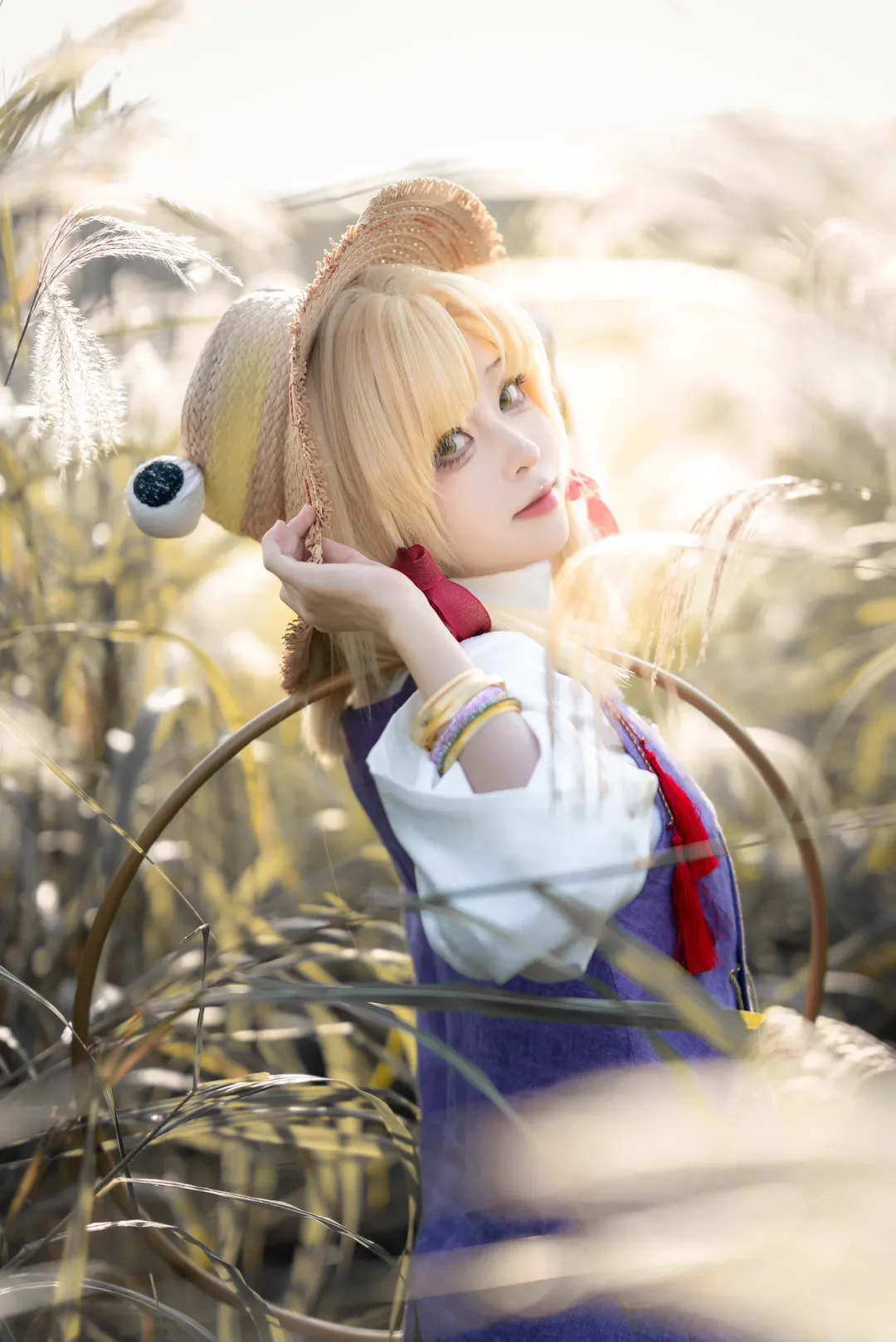 东方project, 二次元cosplay, 外景摄影, 诹访子cos, 芦苇荡