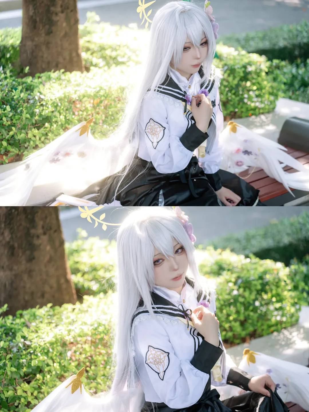 cosplay, 蔚蓝档案, 白洲梓cos, 天使翅膀, 光环 - 第2张