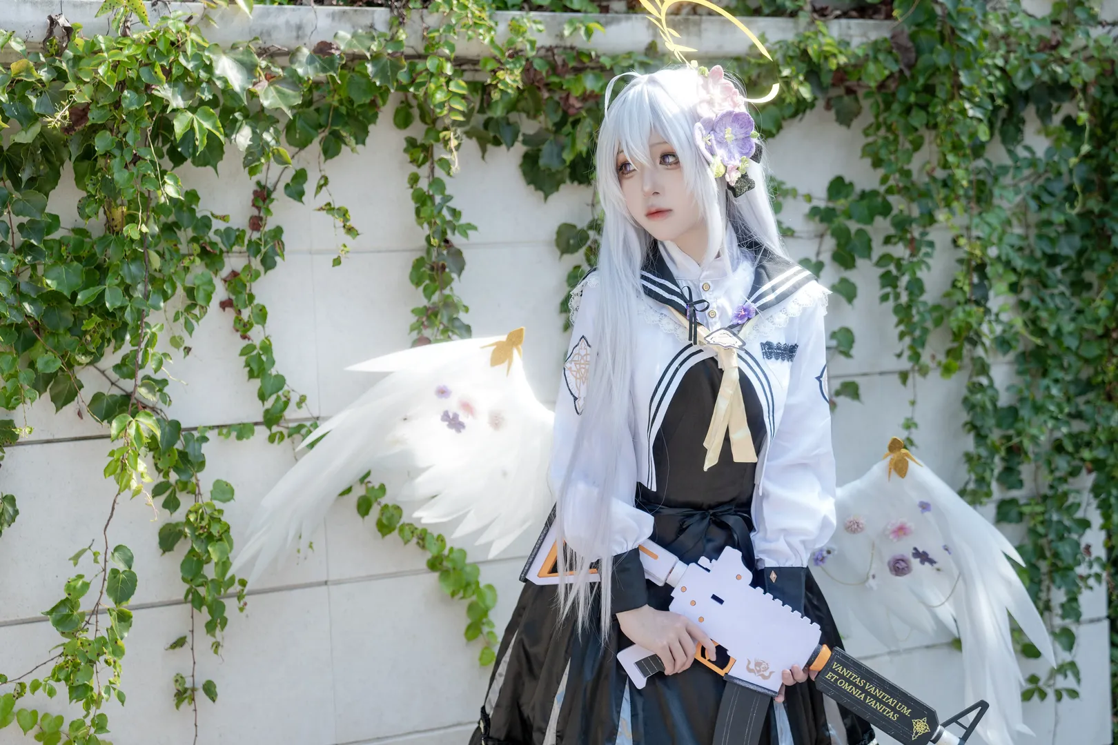 cosplay, 蔚蓝档案, 白洲梓cos, 天使翅膀, 光环 - 第4张