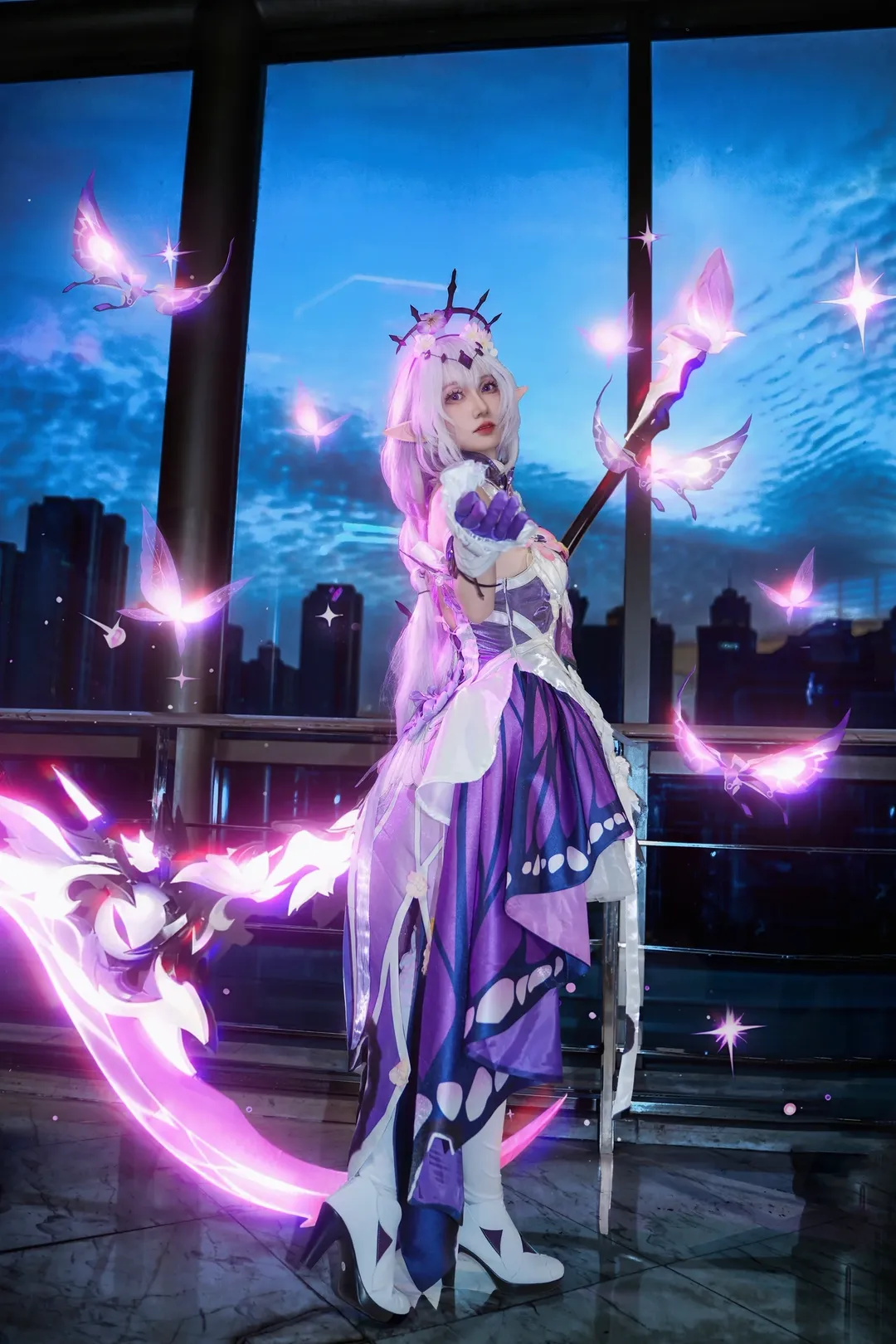 cosplay, Anime-style photography, Honkai: Star Rail, Castorice cosplay, City street photography
