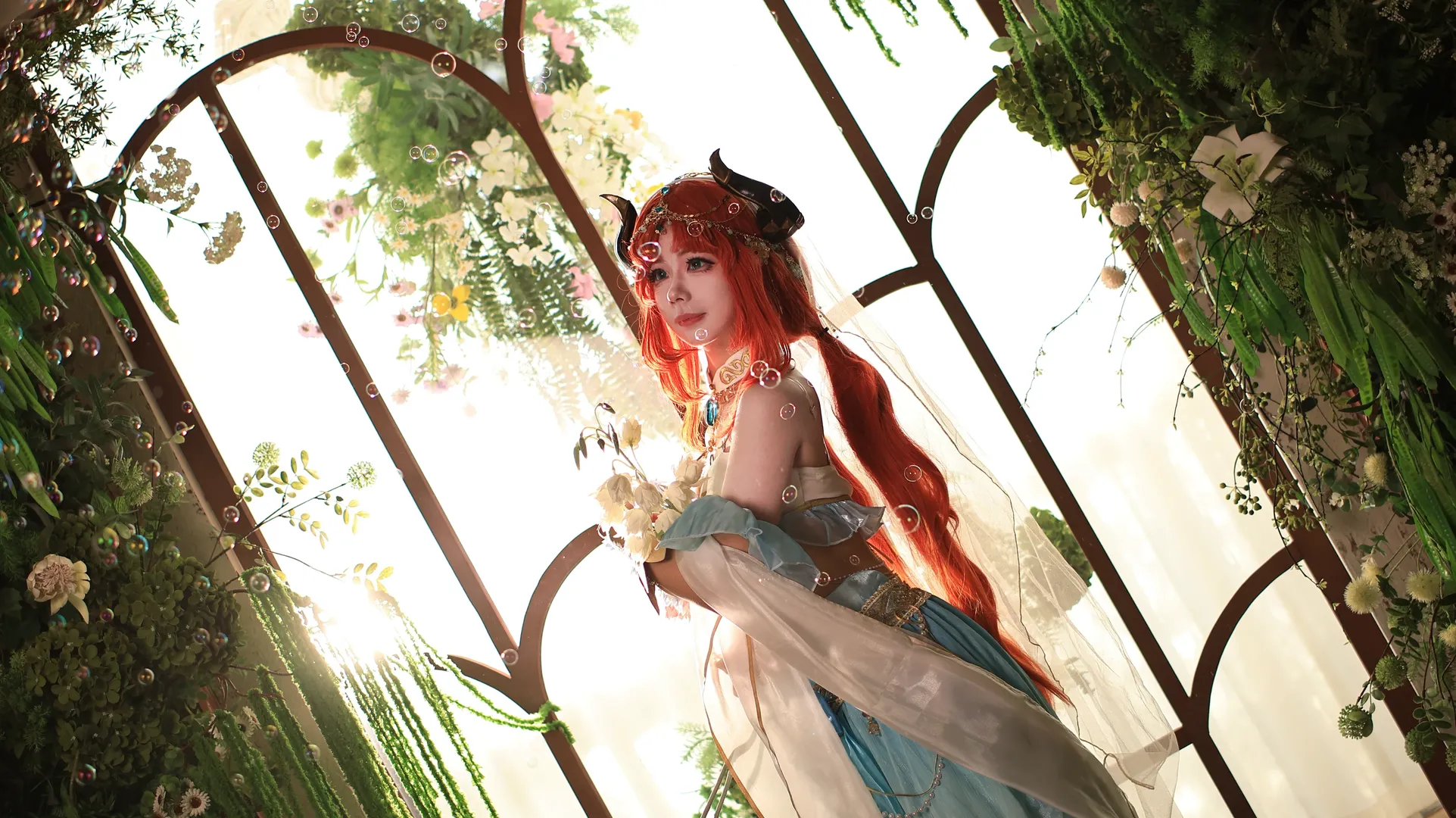 原神, 妮露cos, cosplay摄影, 七重纱之舞, 森林场景 - 第2张
