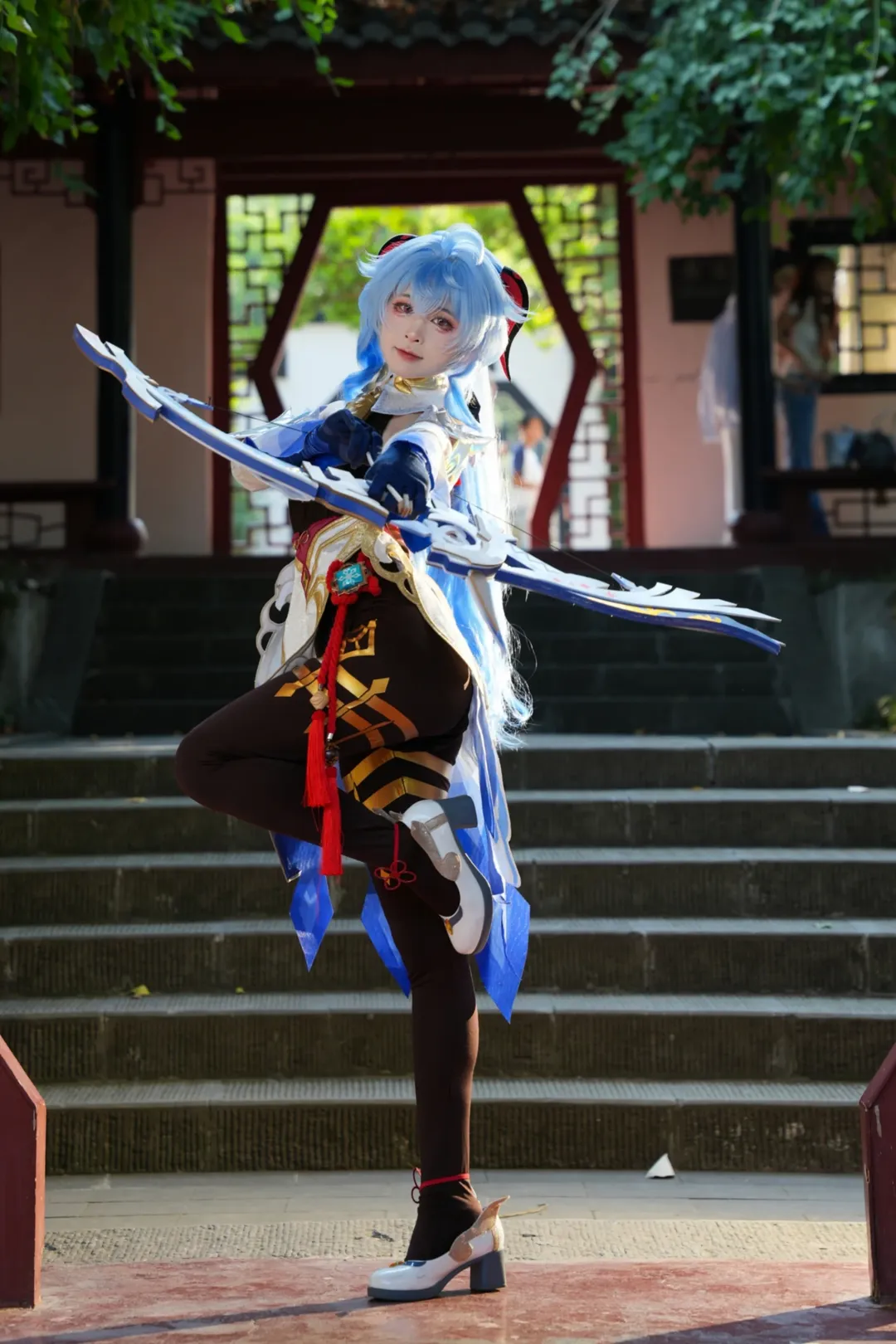 Cosplay, Ganyu Cosplay, Chinese aesthetics, Ancient architecture photography, Sense of liveliness - Image 3