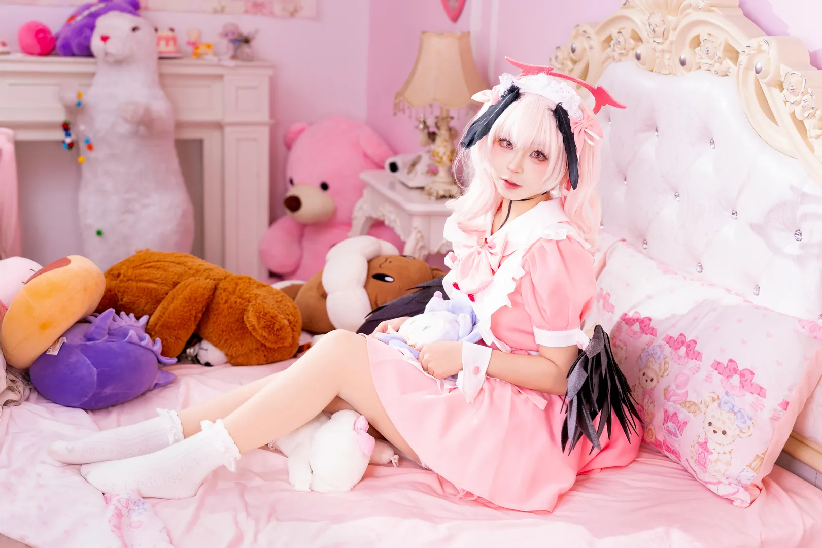 二次元摄影, 蔚蓝档案, 下江小春cos, 女仆装cosplay, 粉调少女 - 第2张