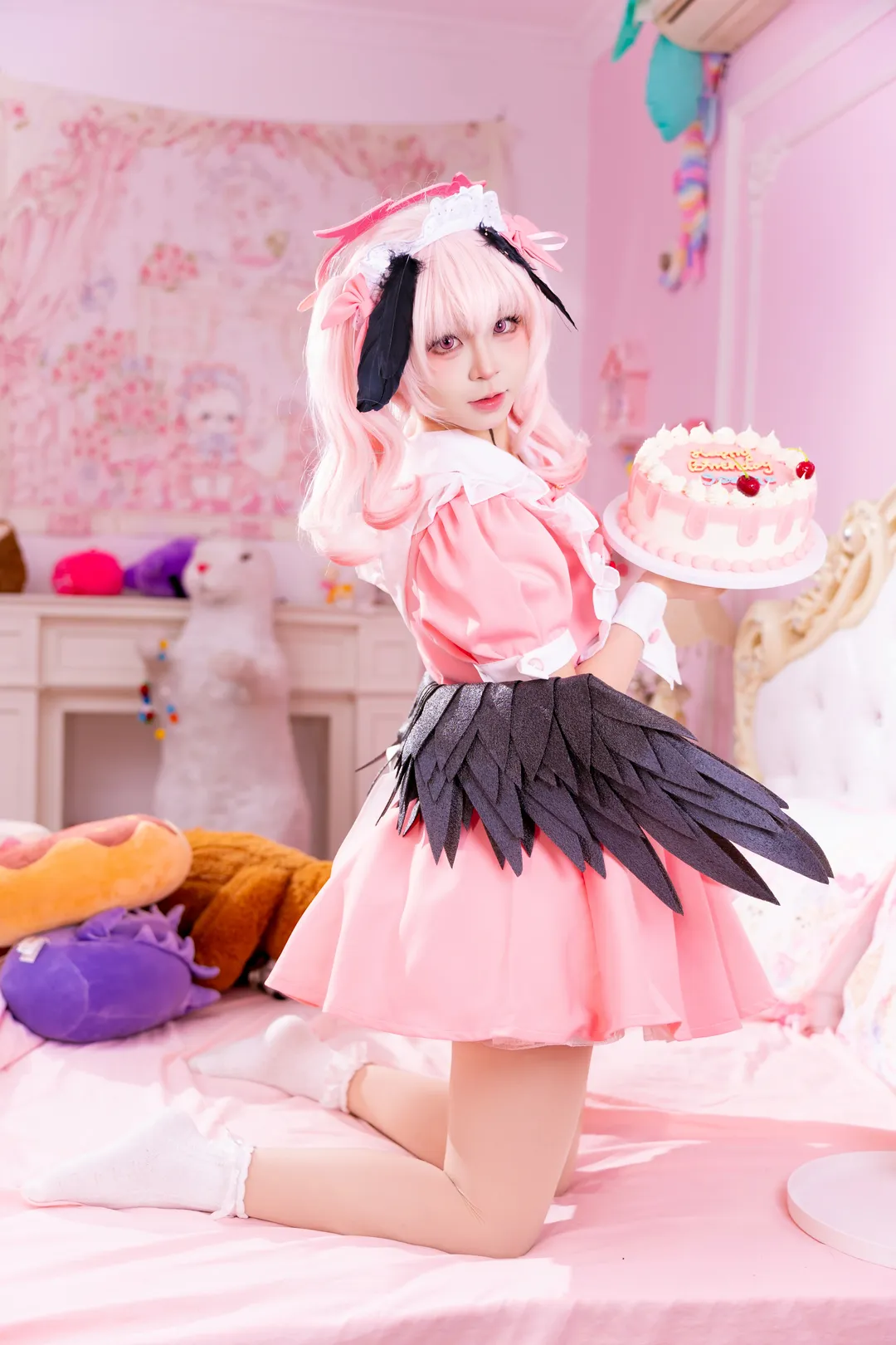 二次元摄影, 蔚蓝档案, 下江小春cos, 女仆装cosplay, 粉调少女 - 第8张