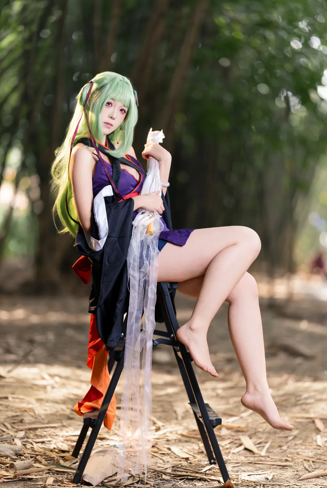 二次元撮影, コスプレ撮影, 竹林でのロケ, ムラサメコスプレ, 千恋＊万花 - 3枚目