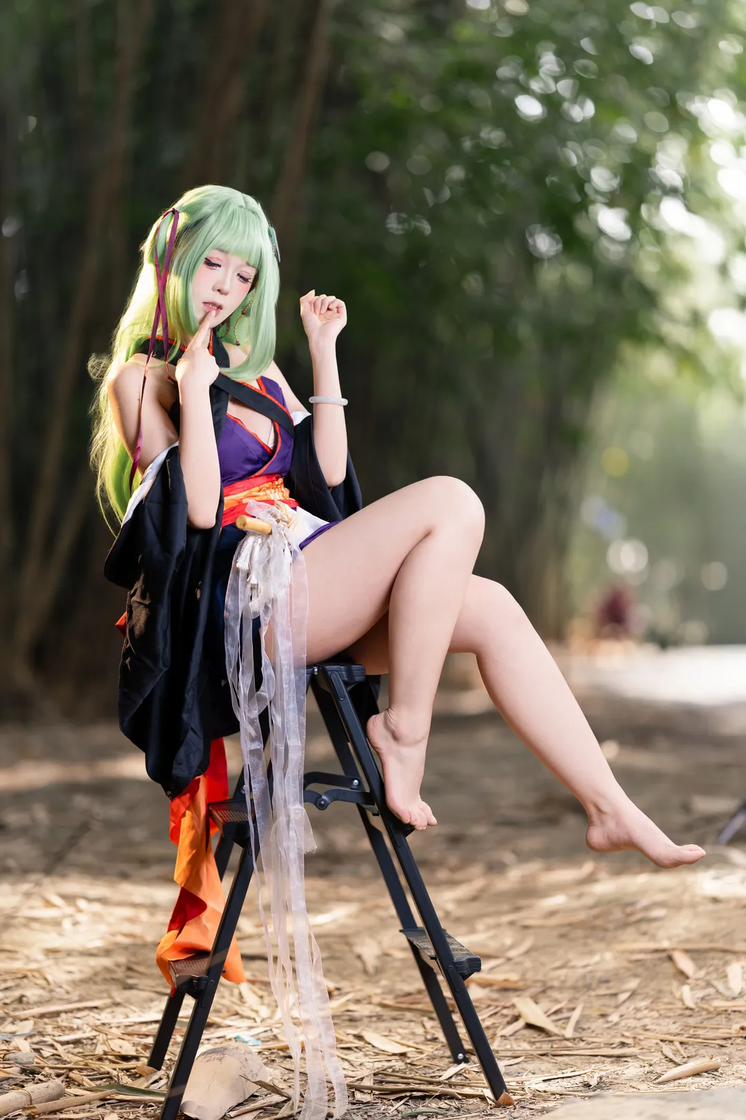 二次元撮影, コスプレ撮影, 竹林でのロケ, ムラサメコスプレ, 千恋＊万花 - 4枚目