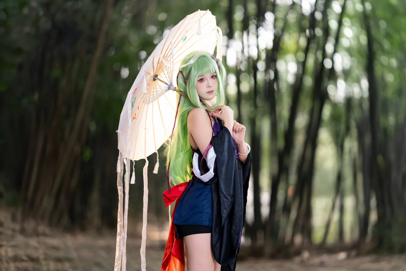 二次元撮影, コスプレ撮影, 竹林でのロケ, ムラサメコスプレ, 千恋＊万花 - 5枚目