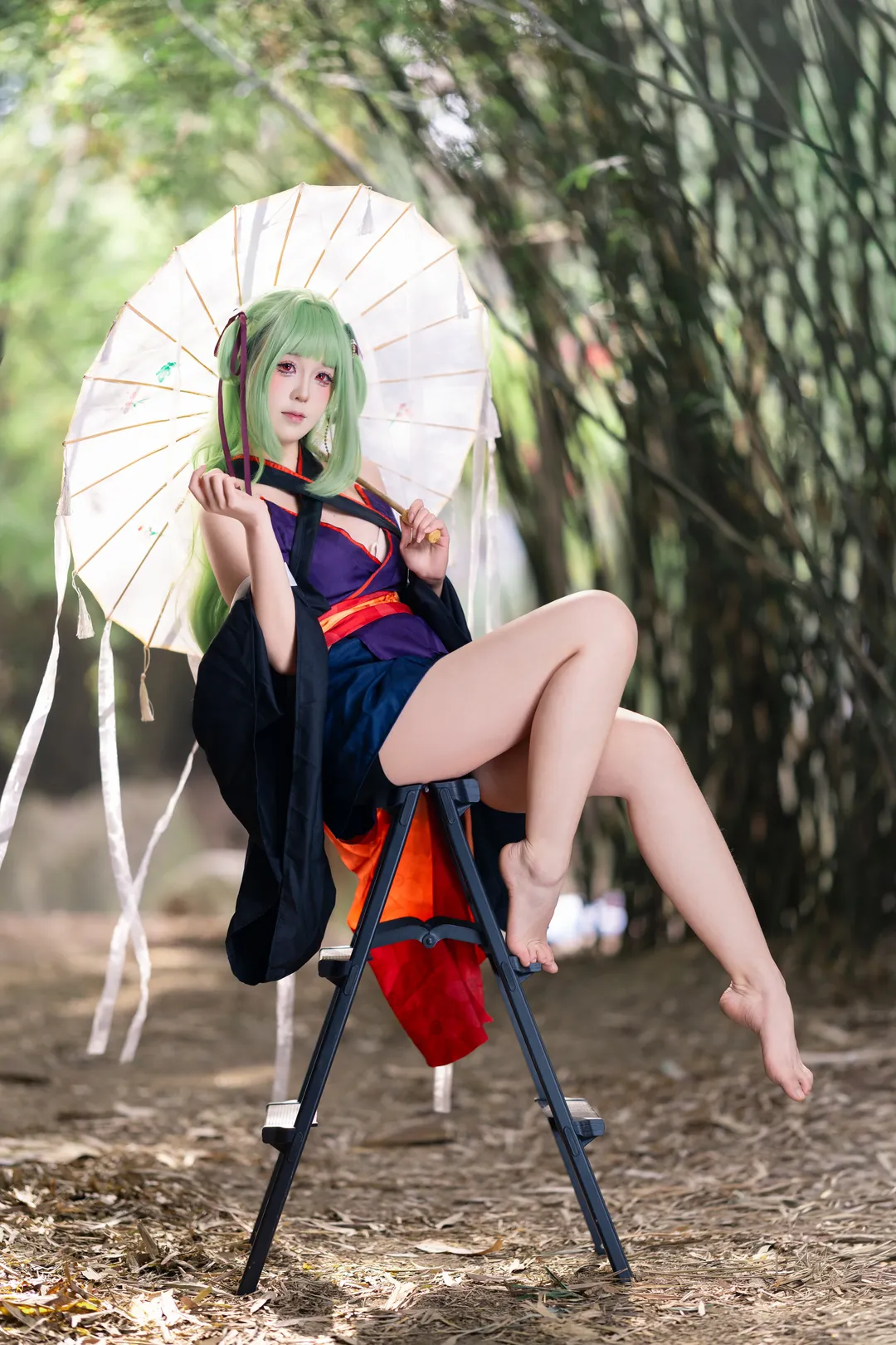 二次元撮影, コスプレ撮影, 竹林でのロケ, ムラサメコスプレ, 千恋＊万花 - 6枚目