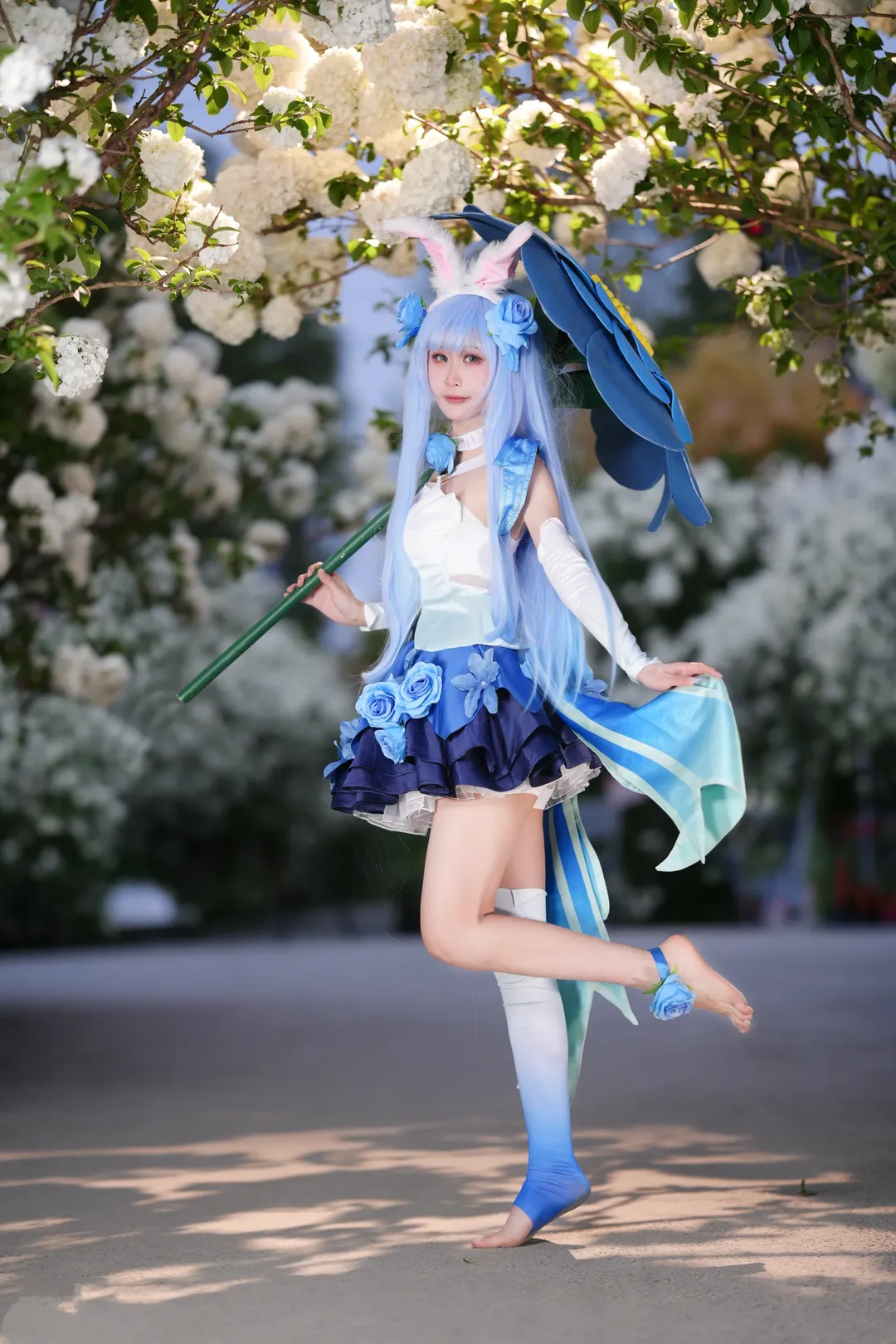 王者荣耀, 公孙离cos, cosplay摄影, 花间舞cos, 花海写真 - 第2张